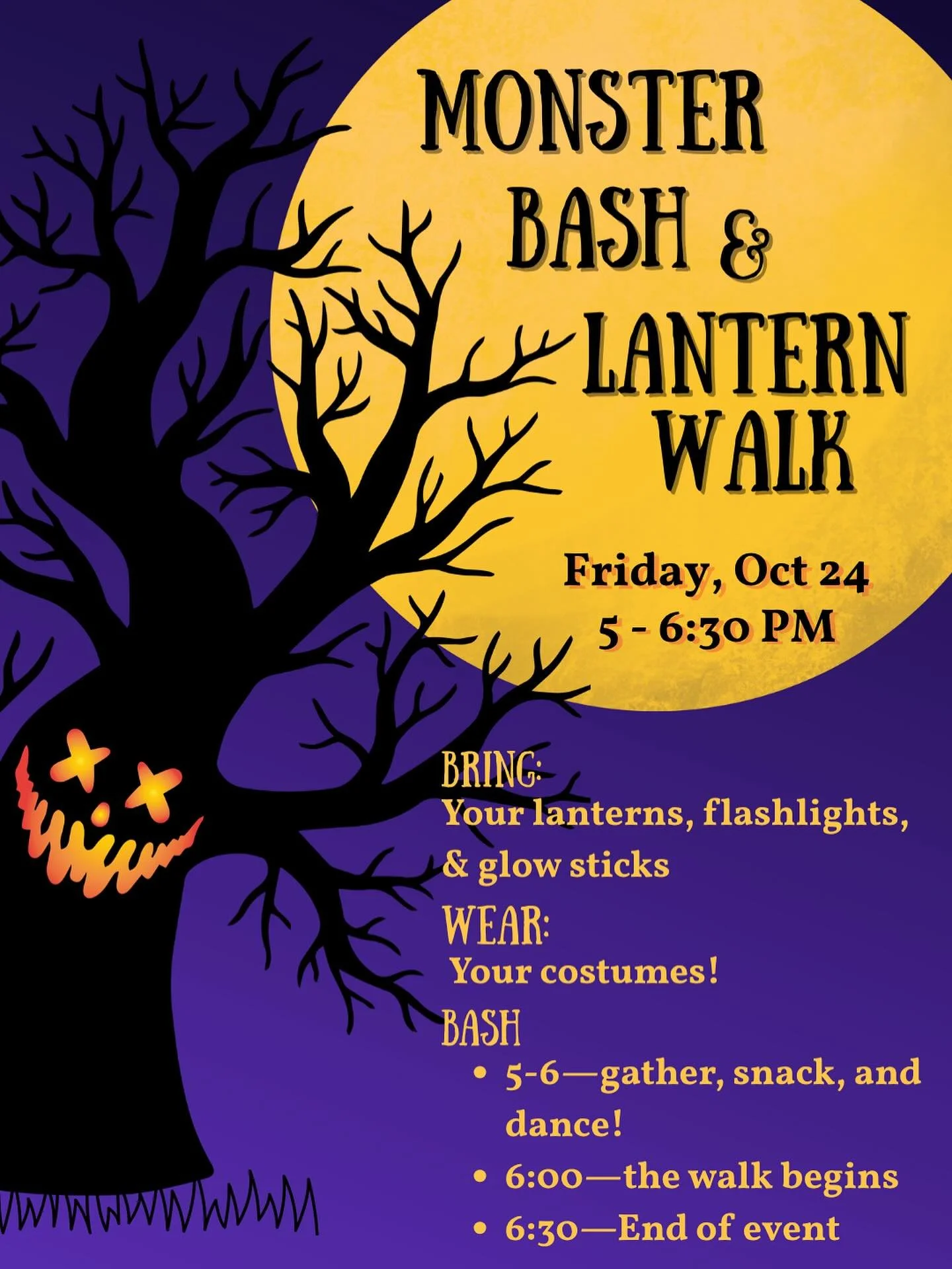 ๐๐ปFriday! Join us on Glover’s back playground for a family-friendly gathering full of Halloween joy followed by a just-spooky-enough lantern-lit walk around Turner’s Pond. Bring your own glow! ๐ฆ๐ฎ๐