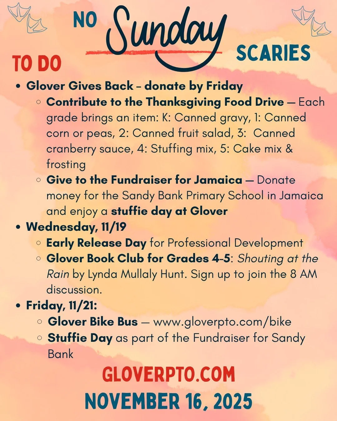 Lots of ways for Glover to Give Back and help our local community and beyond this week!