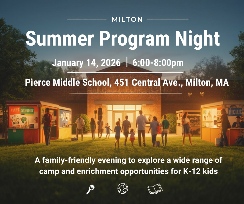 Summer Program Night THIS WEDNESDAY 1/14/2026 Pierce Middle School cafeteria from 6-8pm