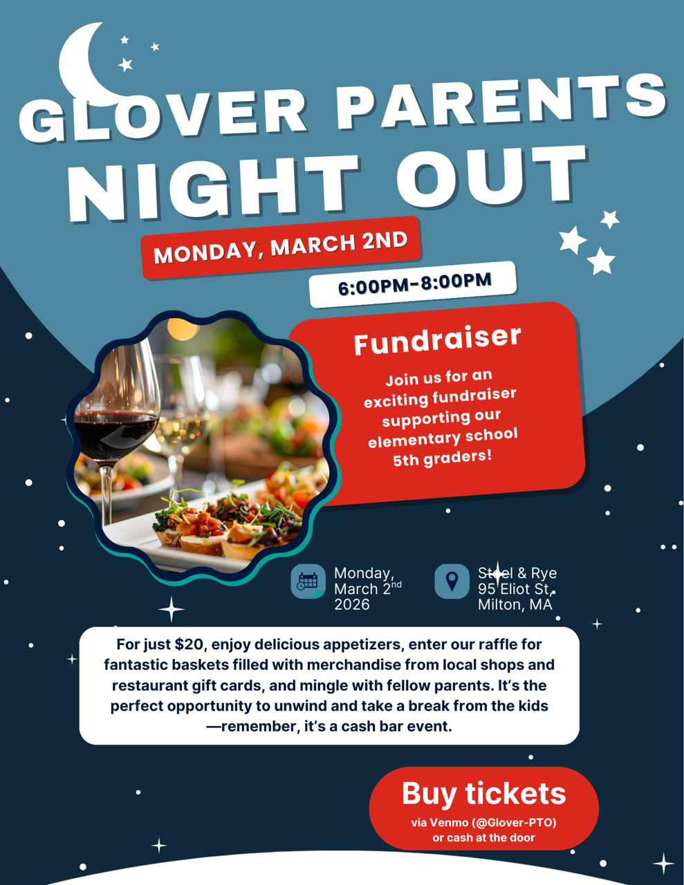 Parents’ Night Out at Steel &amp; Rye