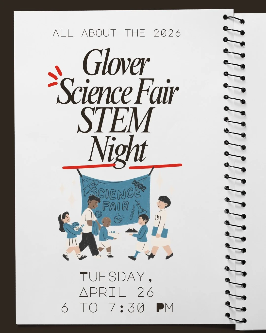 Calling all curious scientists! We want you to share your big questions and even bigger discoveries at Glover&rsquo;s annual Science STEM fair! Links to learn more and register are in our highlights.