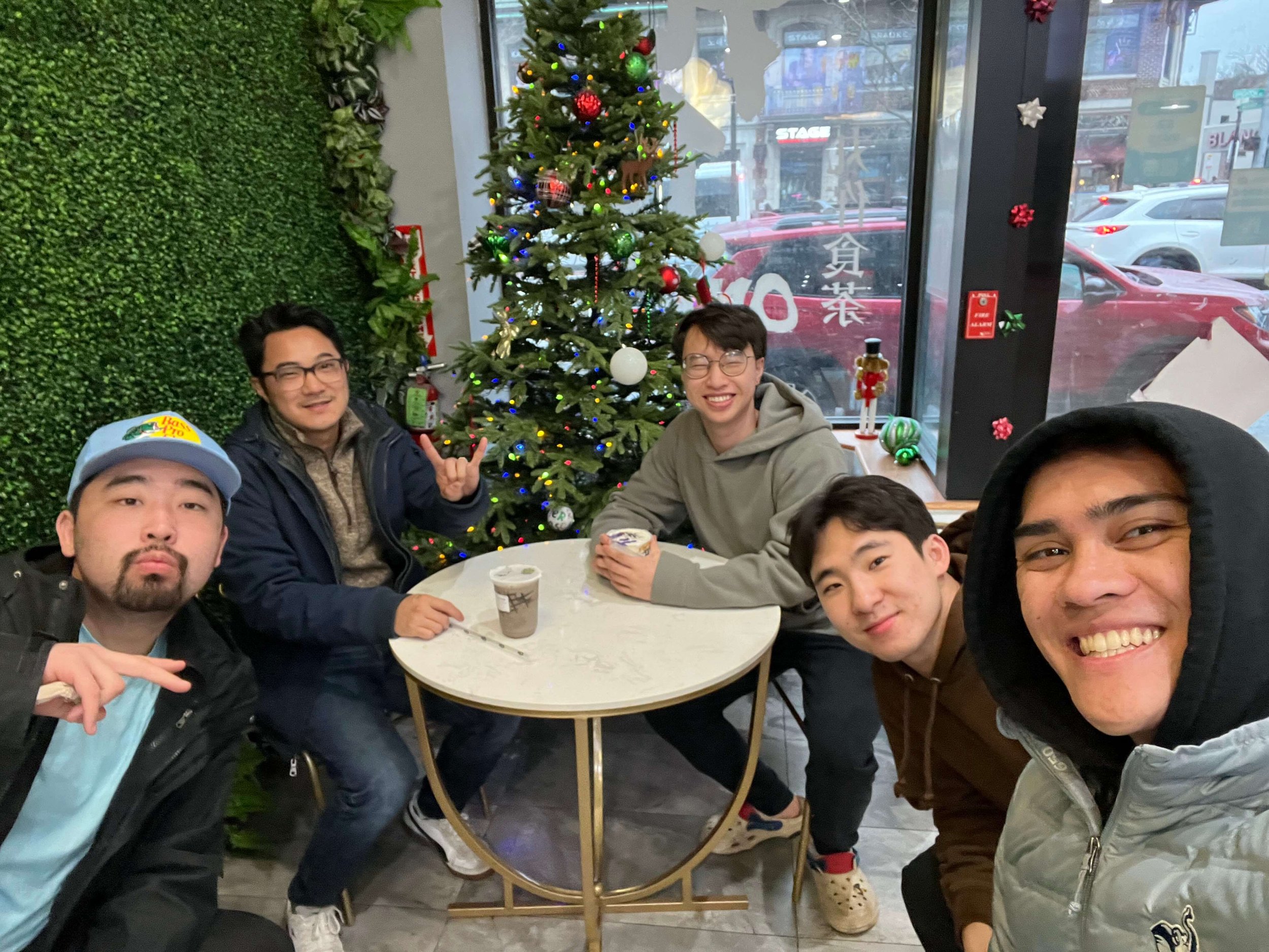 Charlie grabbing boba with some of the other Reclaimer College Church mentors