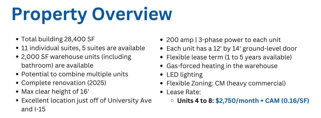 Warehouse Works - Provo Property Overview