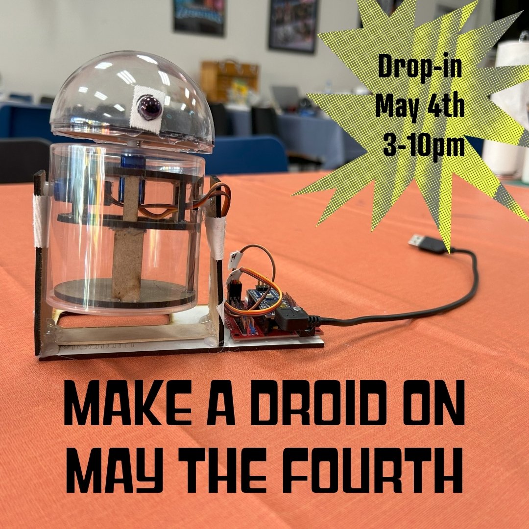 Celebrate Star Wars Day in style by making your very own Droid!  Perfect for fans of all ages, our droid kit will be on sale $42. Whether you&rsquo;re a seasoned builder or a first-time tinkerer, we will provide everything you need to create a mechan