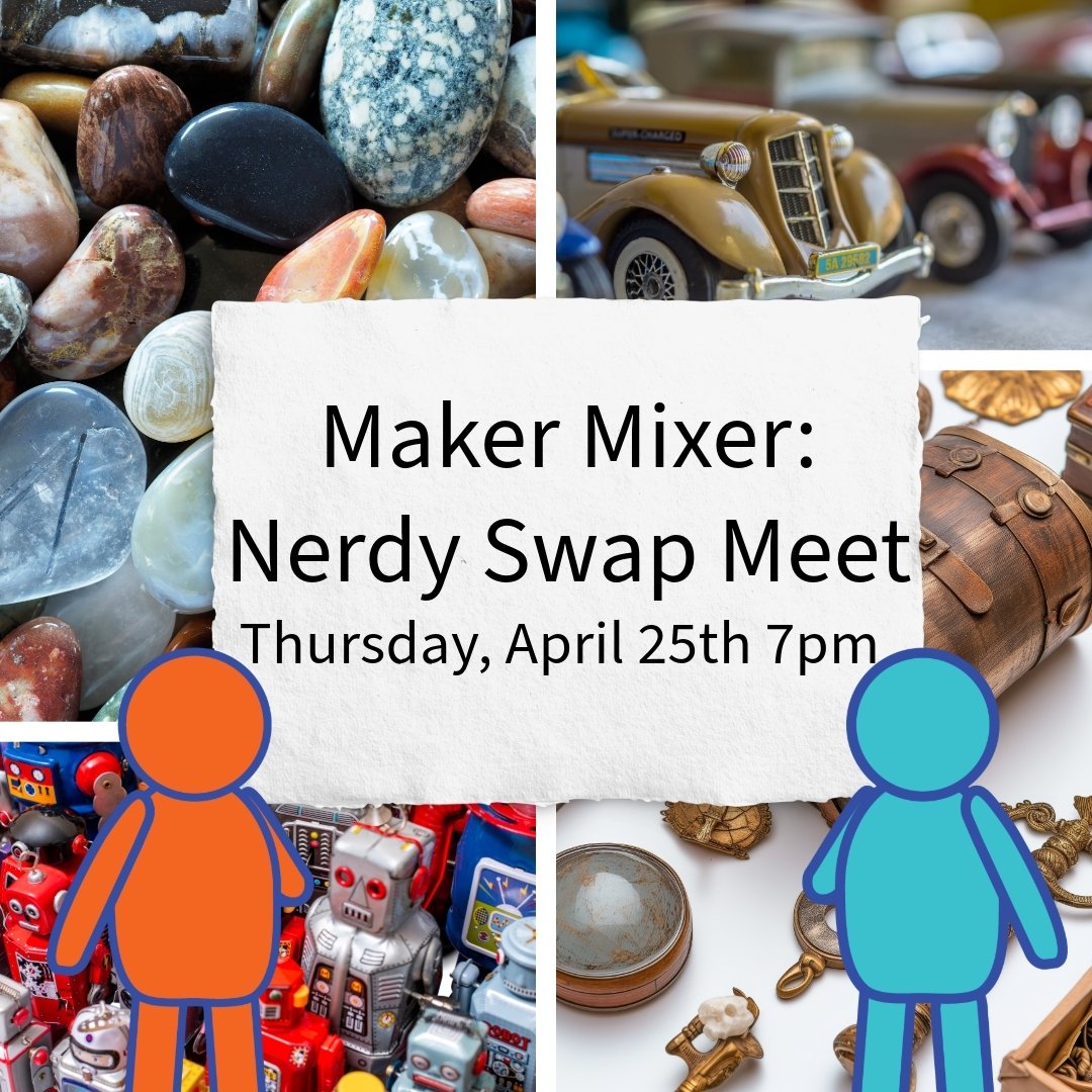 Maker Mixer: Nedry Swap Meet

Come join us at Social Medium for a fun-filled day of swapping and mingling! Whether you're a seasoned maker or just starting out, this event is perfect for anyone looking to trade, share, or simply connect with fellow c