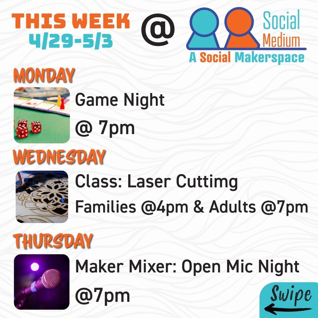 This week at Social Medium

#socialmedium #makersspace #makersgonnamake #makerssupportingmakers #makersofLA #makersofthevalley #valleymakers #artsandcrafts #artclassesinLA #classesinLA #stufftodoinLA