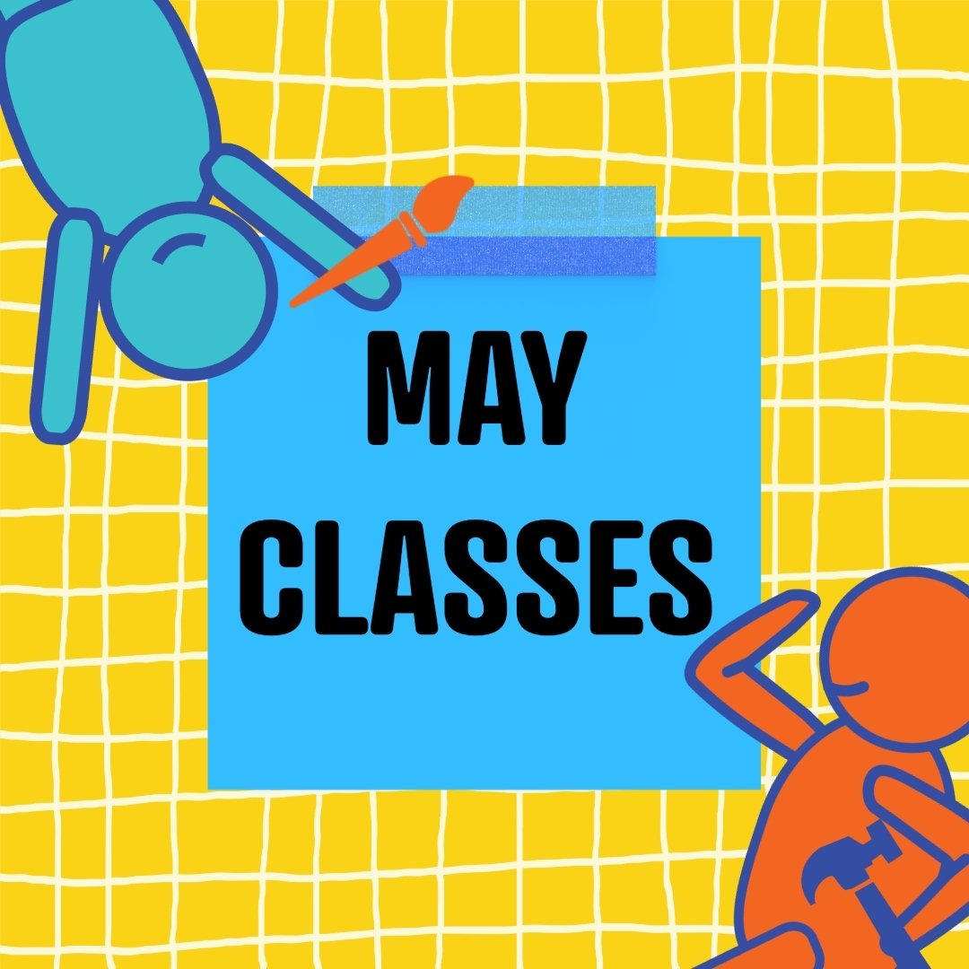 Classes for May are LIVE! Register now while spots are still open :) 

#makerspace #Makersgonnamake #makerspacela #socialmedium #socialmakerspace #makerspacewesthills #westhillsevents #westhillsartclass #artclassLA #makersofLA #makerssupportingmakers