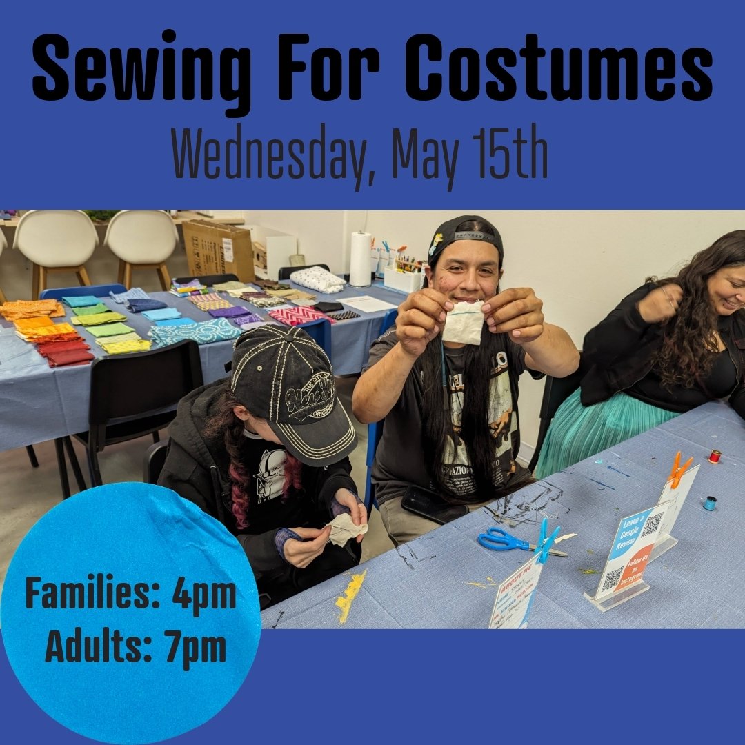 In this beginner sewing class you will learn how to make patterns from your own measurements so that you can make costumes and cloths that are a perfect fit!

#makerspace #makerspaceLA #makersgonnamake #soacialmedium #makersofLA #makerssupportingmake