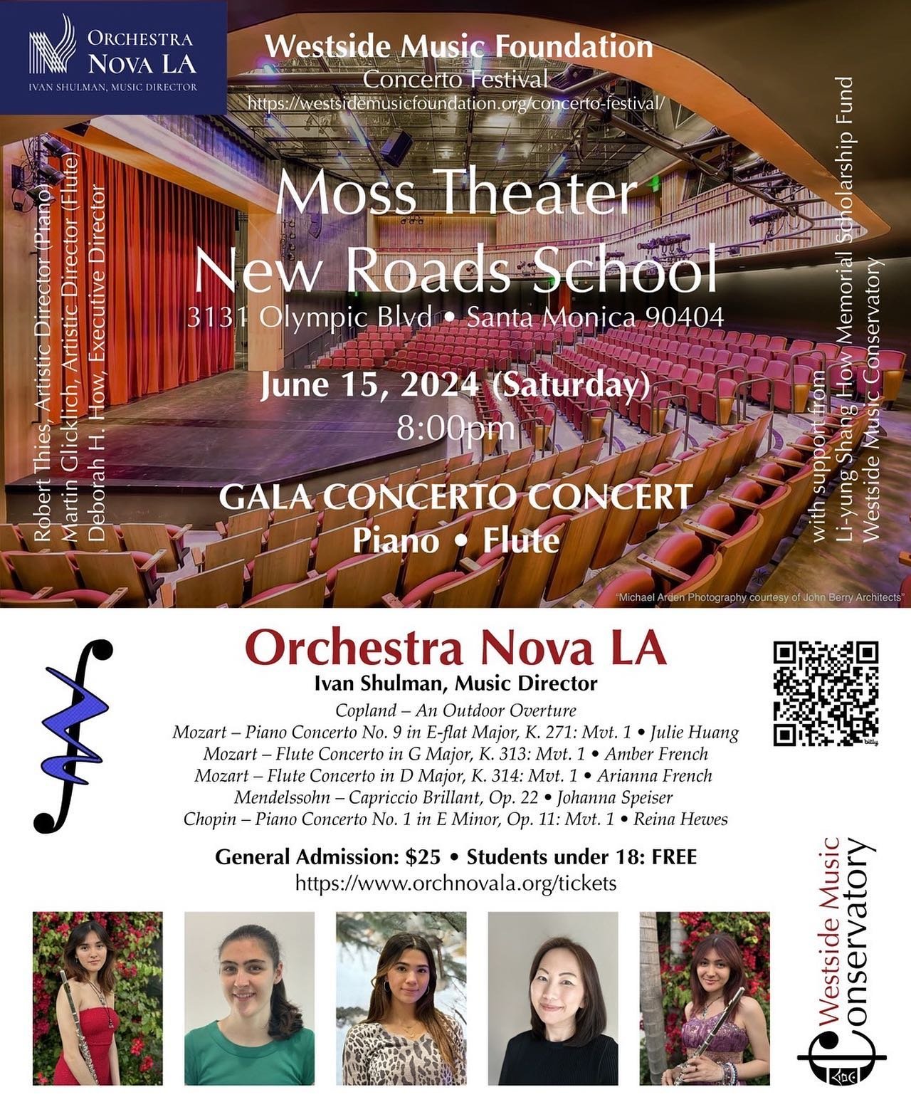 THIS SATURDAY: Join us for a concerto concert in collaboration with @westsidemusicconservatory and hear a lineup of talented amateur soloists of all ages! 🎶 
TICKET LINK IN BIO