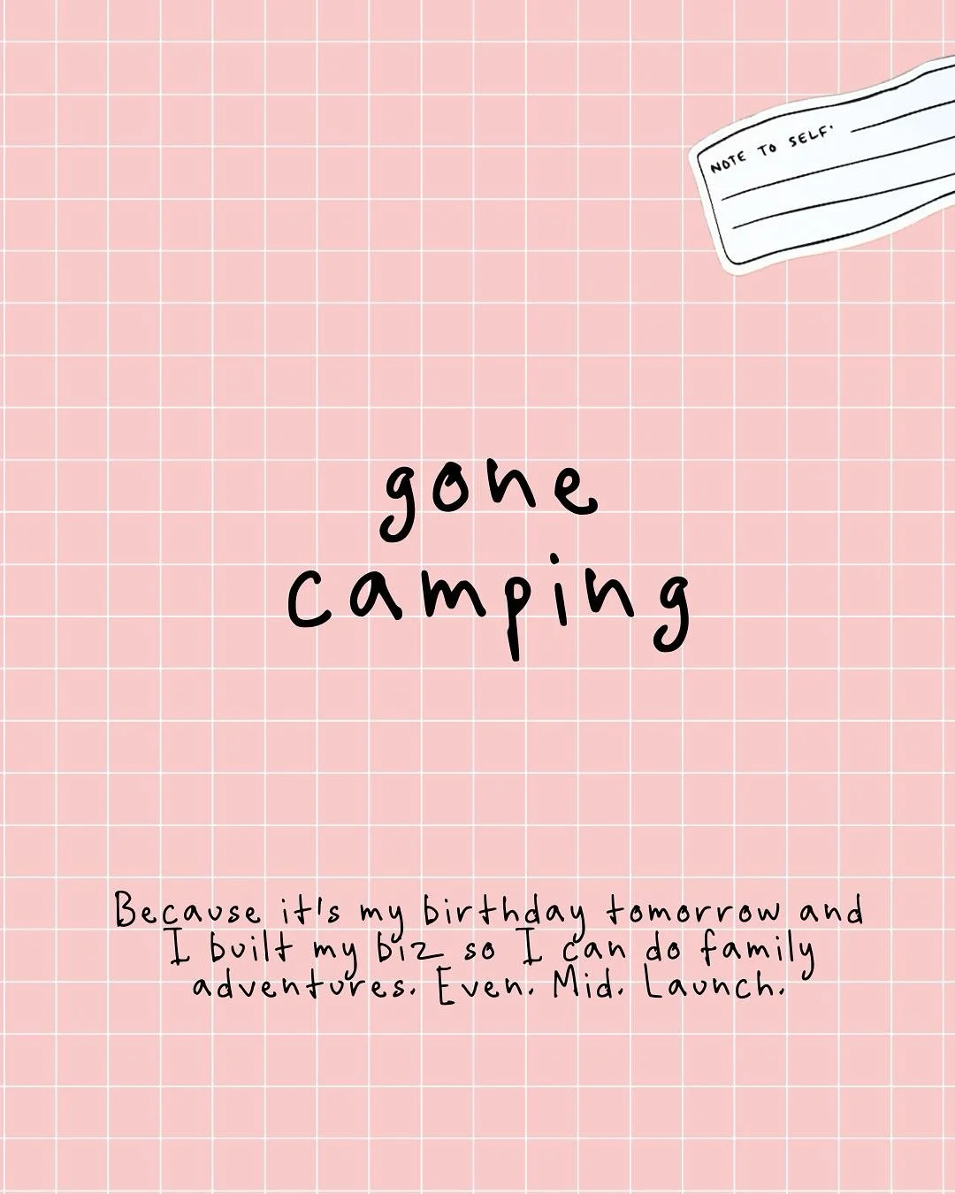 Imagine being mid launch or mid project delivery and packing a bag filled with torches, undies and books to go camping. ⁣
⁣
I also had a 4 day weekend last weekend.⁣
⁣
This launch so far is over $80k + and in the last week we delivered well over $15k