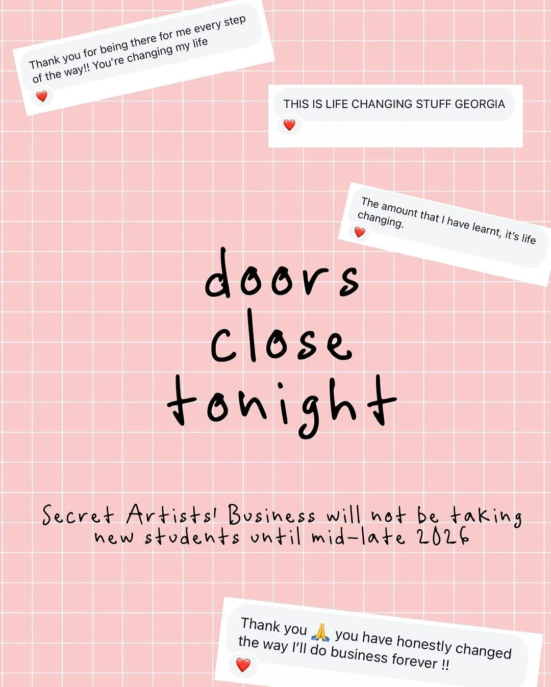Made for those who value community over competition. For those who know there is a better way to do things. For those who value shortcuts and hard work equally. For those who want to take their creative biz seriously. See you inside Secret Artists&rs