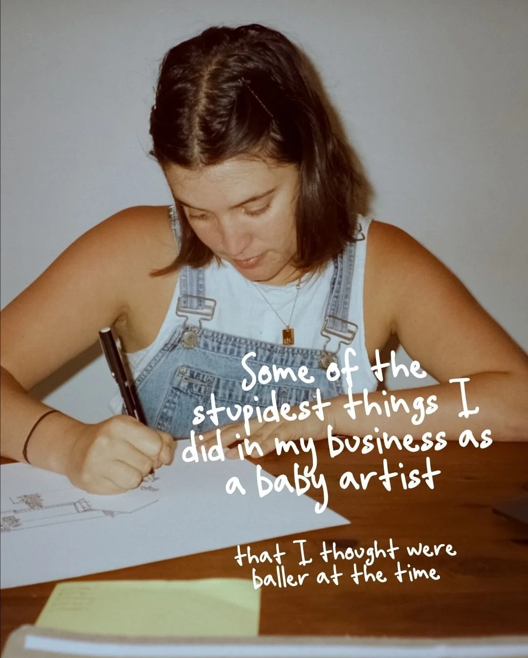 Ohhhh the things I did (and regrettt) as a baby artist&hellip;🙈 ⁣
⁣
Took client meetings while breastfeeding, schlepped a sleeping baby to installs, worked myself to literal death&hellip;the list goes on.⁣
⁣
I &ldquo;made it work,&rdquo; but I was t