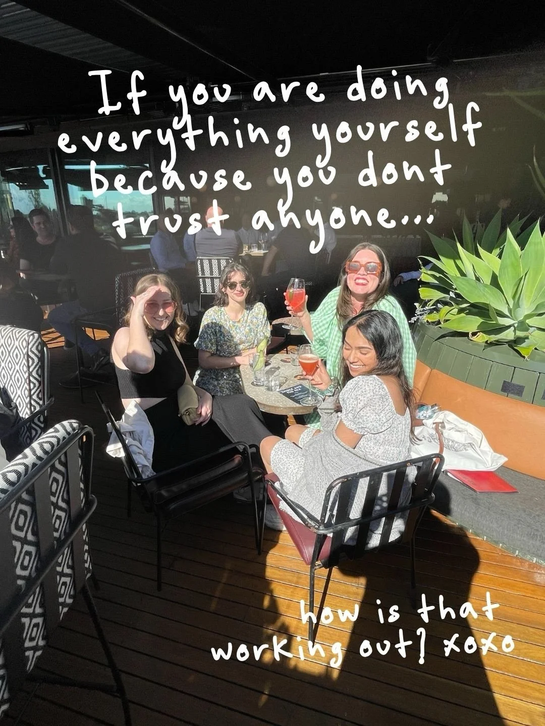 You can only grow your business so far doing every single MF task yourself. 

At some point, you&rsquo;ve gotta put down the laptop, step away from the emails, and start delegating. 

You don&rsquo;t go 0 to 100 immediately and you need a full team o