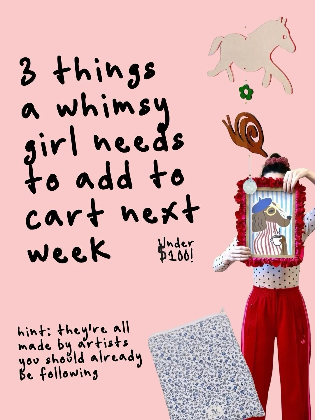 The most powerful thing an artist can do? Buy from another artist. 🧡⁣
⁣
Next week, these three things are going in my cart and I think they should go in yours too. ⁣
⁣
Each one made by a creative woman I have the privilege of calling my student.⁣
⁣

