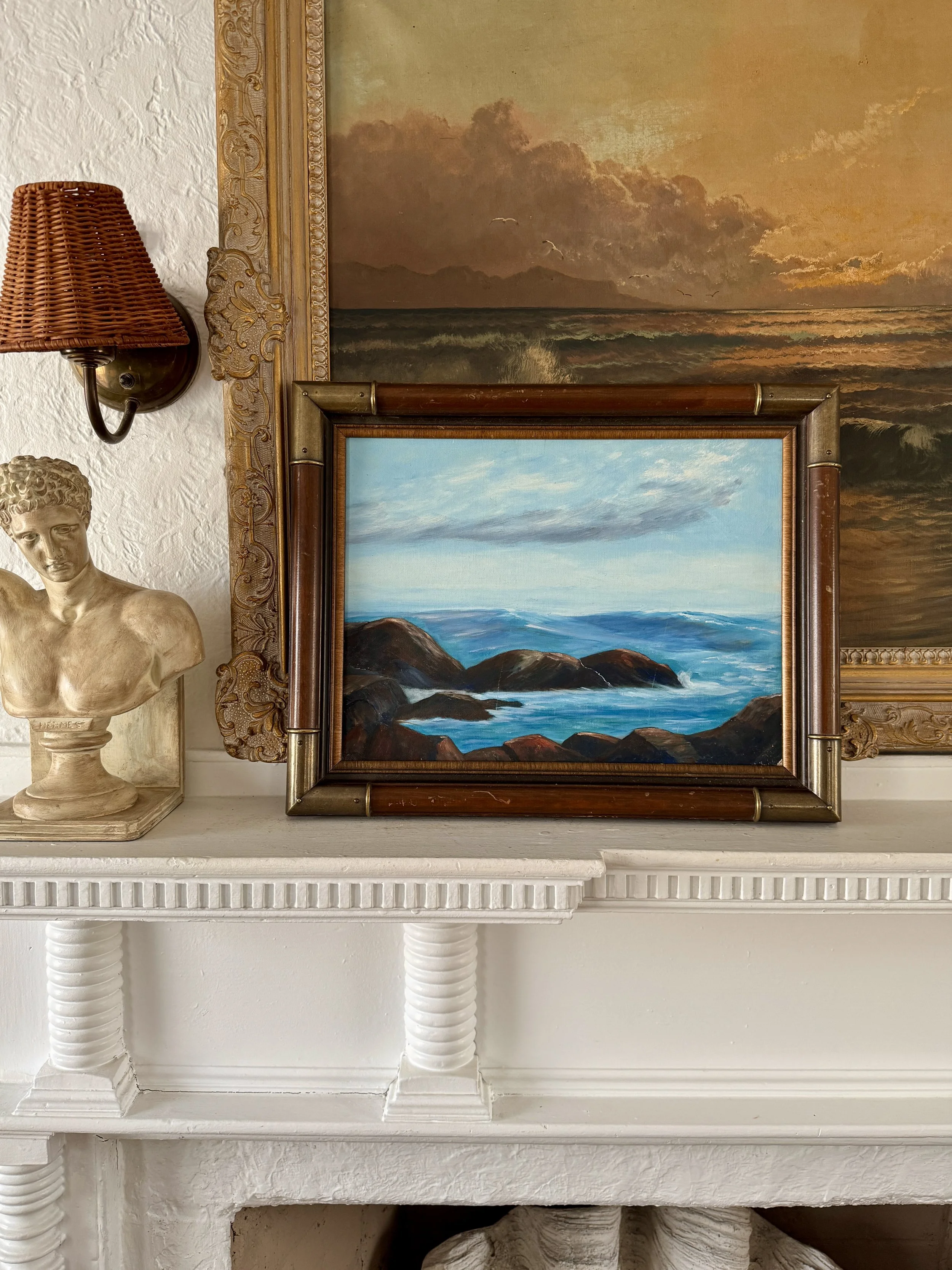 boisterous seascape painting by seneca d. milliken