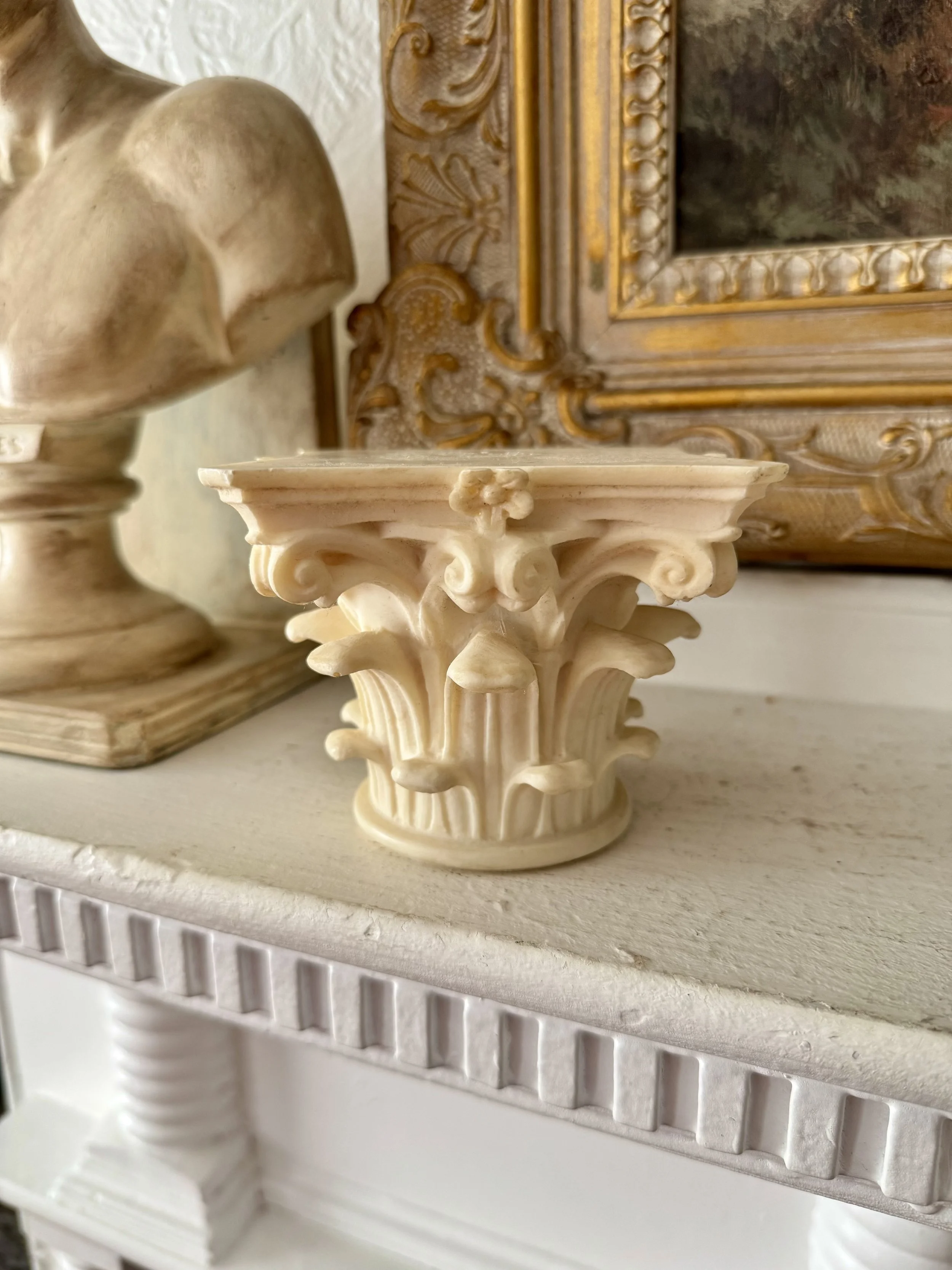 vintage ornate corinthian pillar column plinth