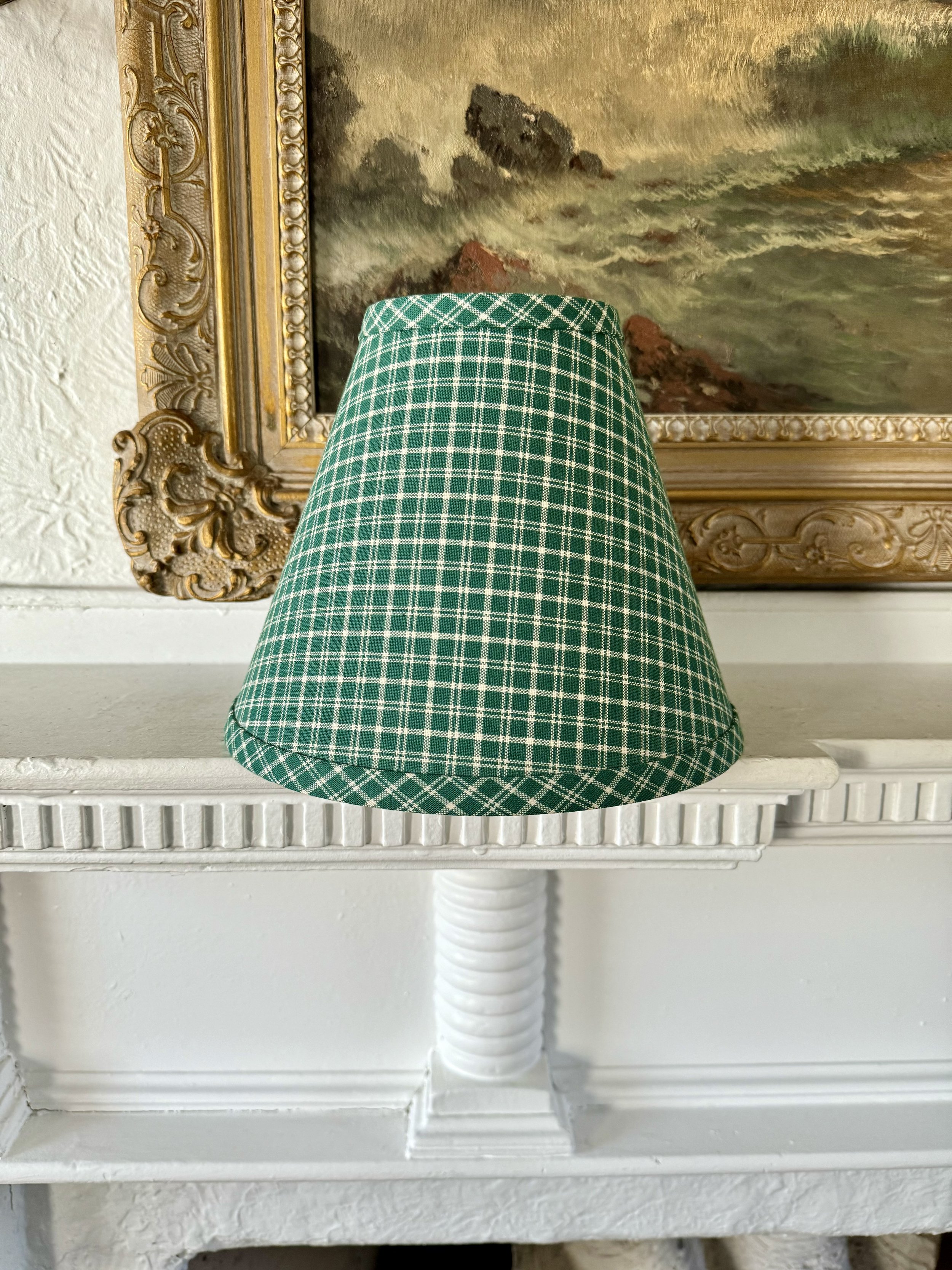 glen plaid pembroke empire shade, vintage