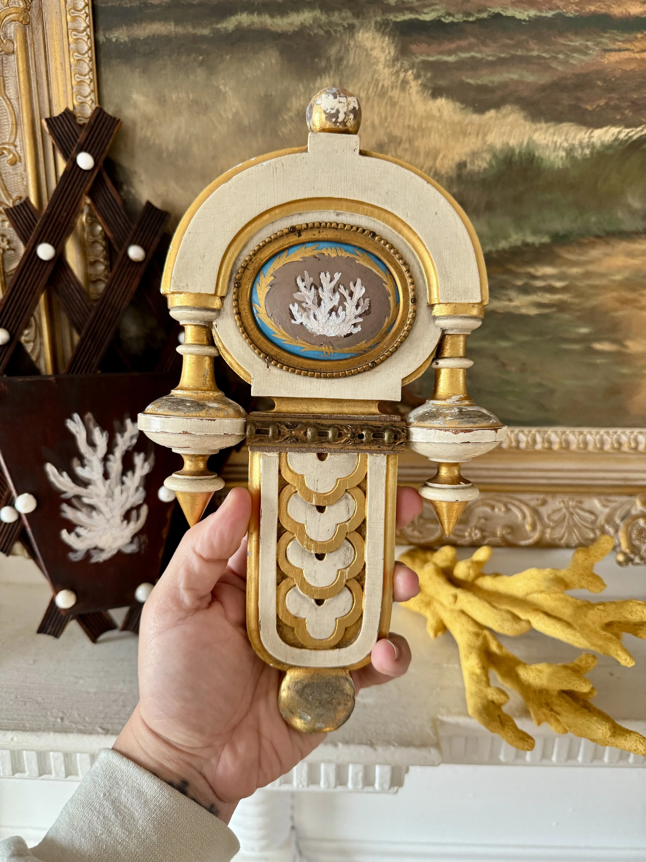 "weekend" coral fragment on florentine object by memo faraj