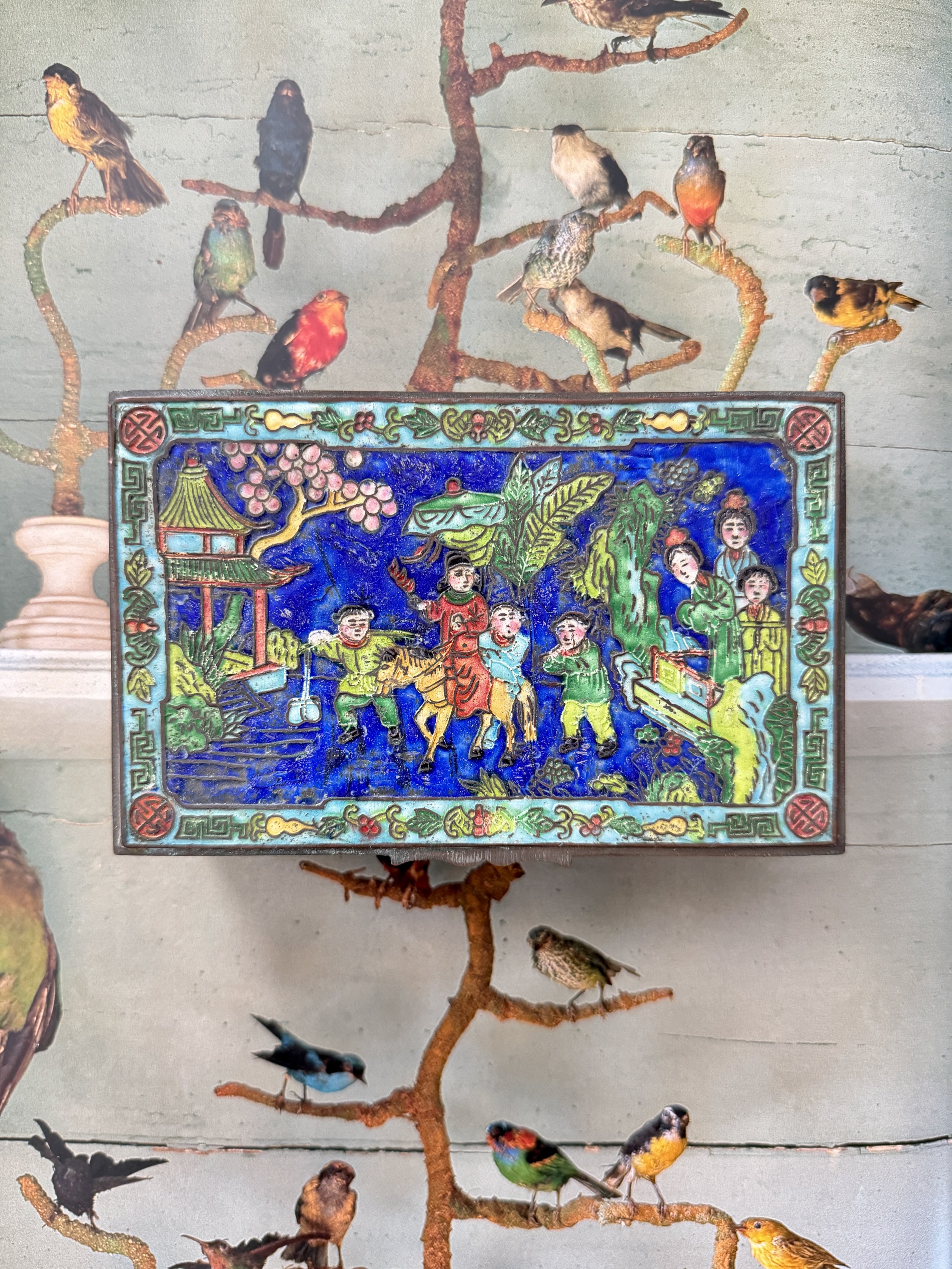 1940s cloisonné cigarette box