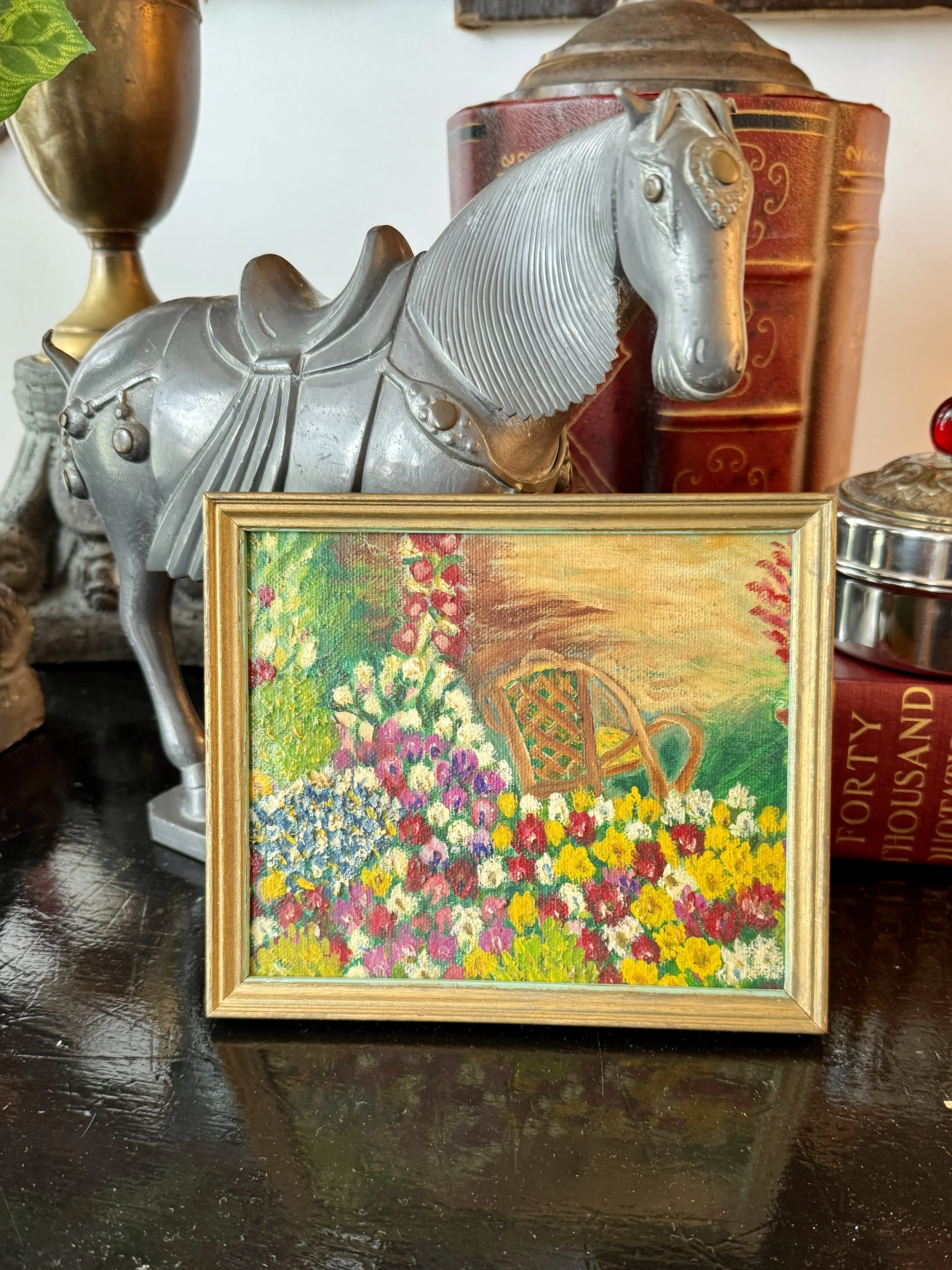 1968 salvaged floral painting