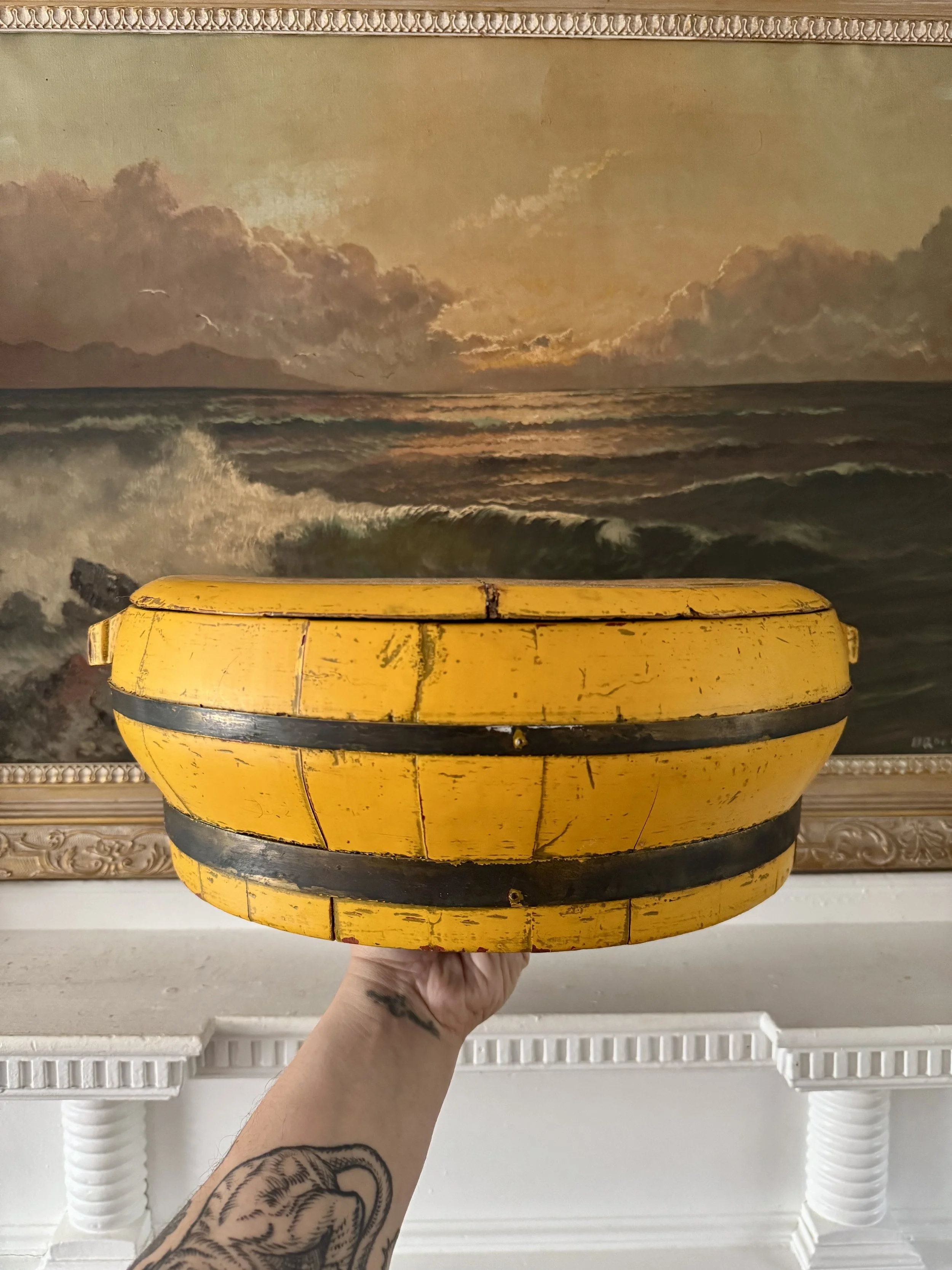 antique lacquered wood wedding box