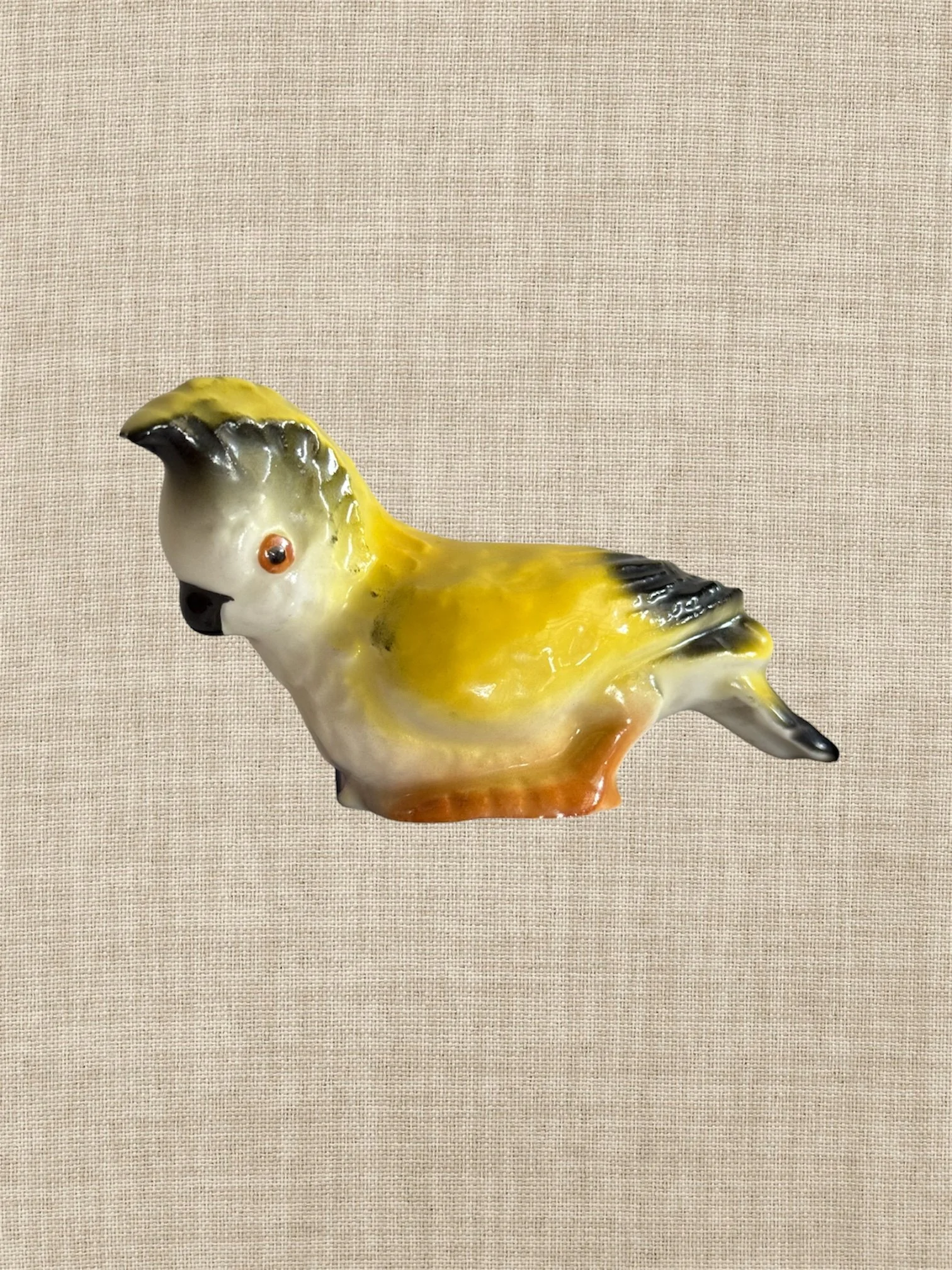 rare porcelain cockatoo figurine, vintage