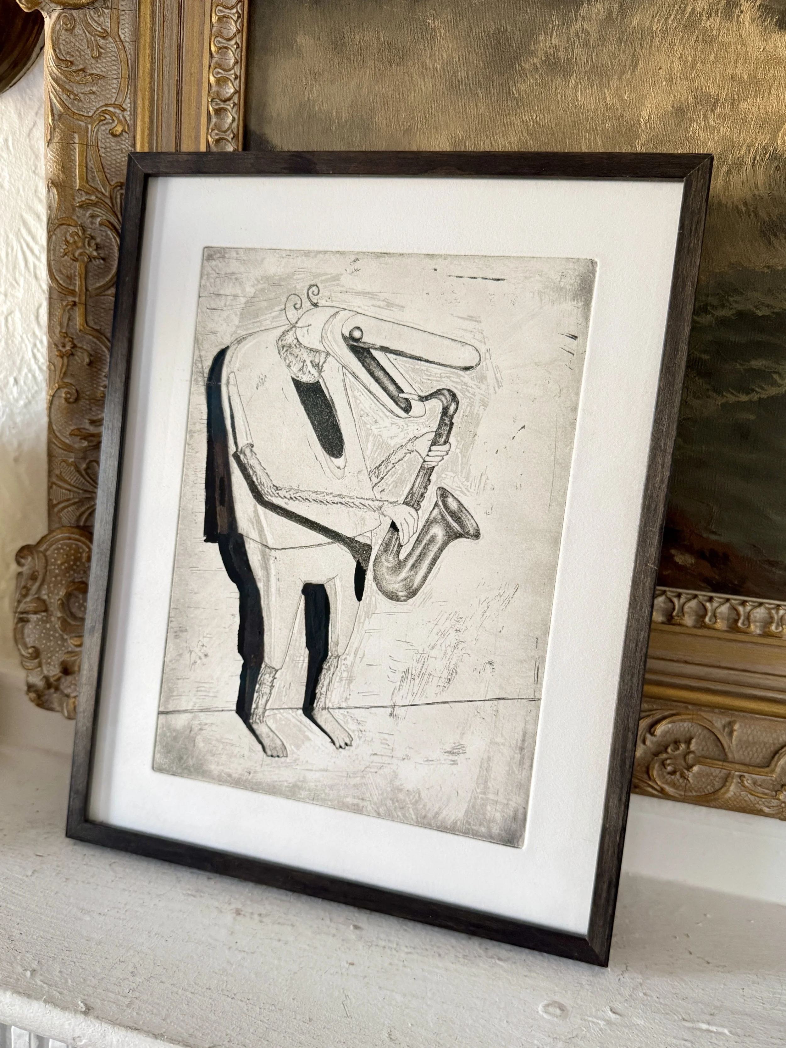 “the musician” original engraving