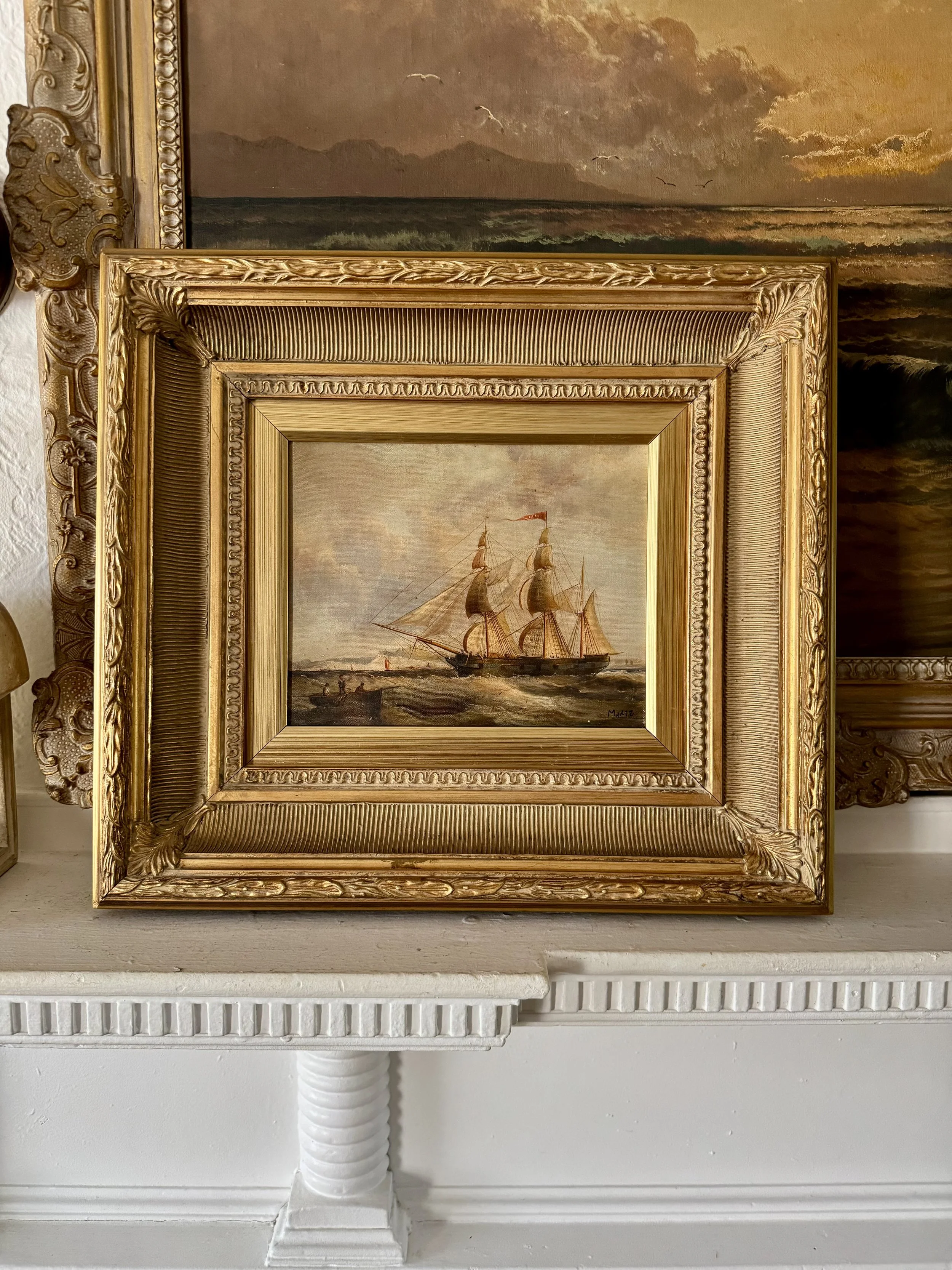 early 20th century; ship in warmth, oil painting by henry randolph martz