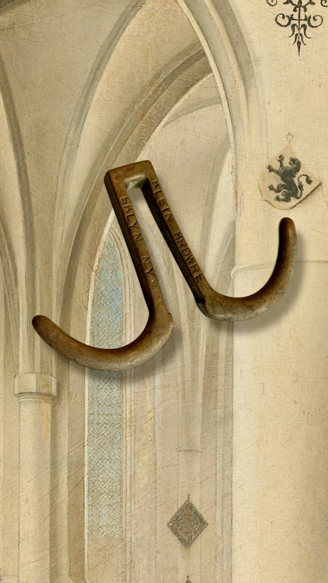vintage double sided butchers hook