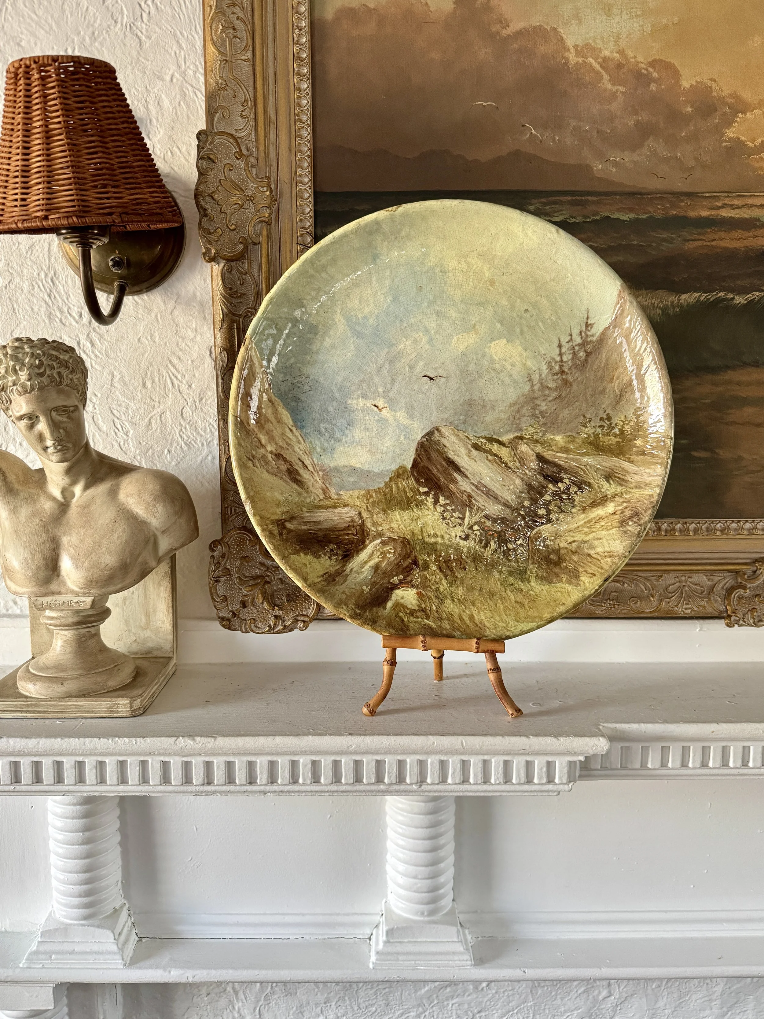 1928-29 large royal doulton impasto hand painted plate