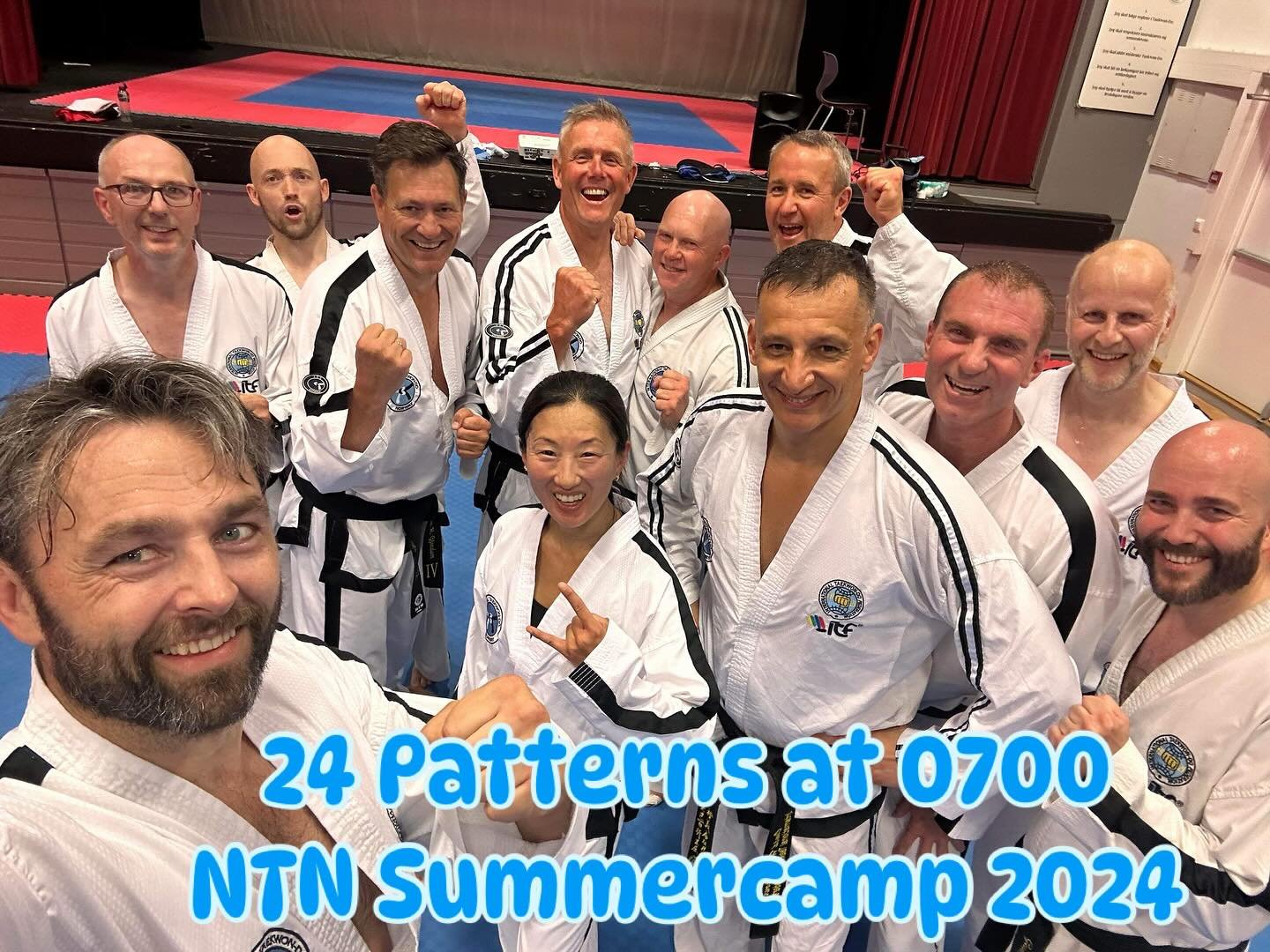Master Snorre kj&oslash;rte 24 m&oslash;nster hver morgen under &aring;rets sommerleir. Her er gjengen som var med p&aring; siste dag!