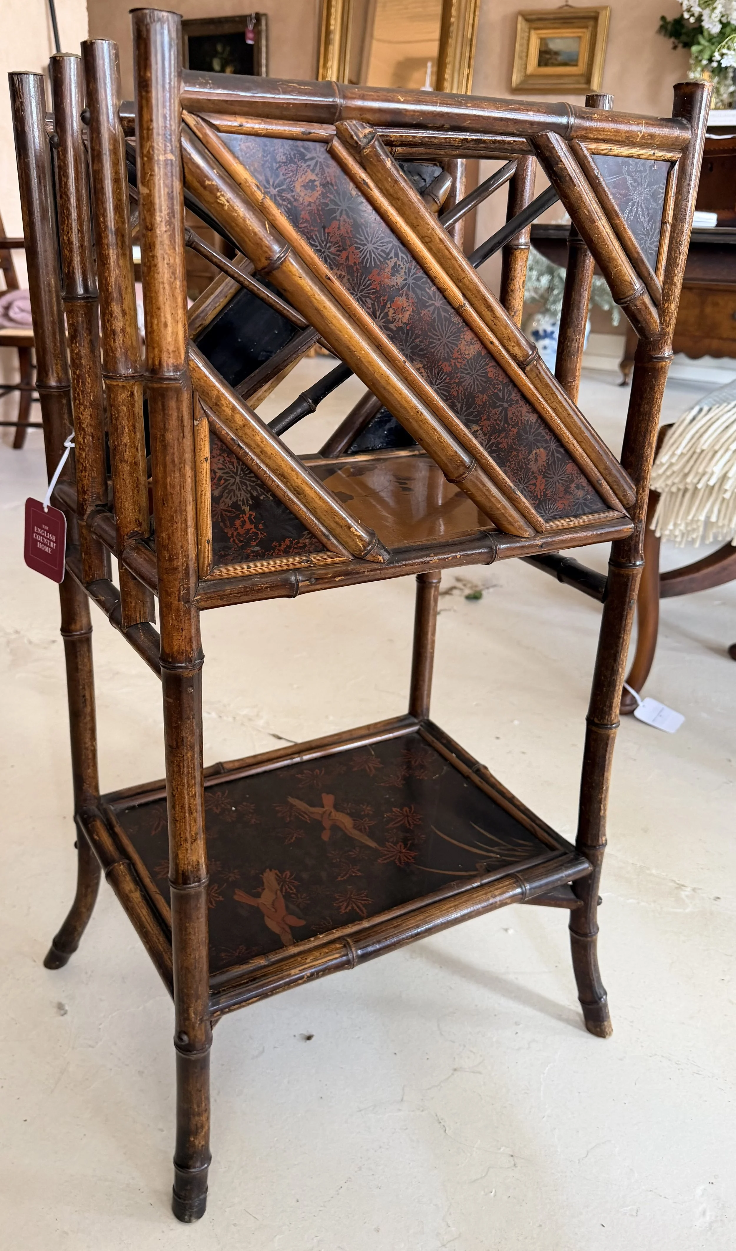 VICTORIAN BAMBOO MAGAZINE RACK
