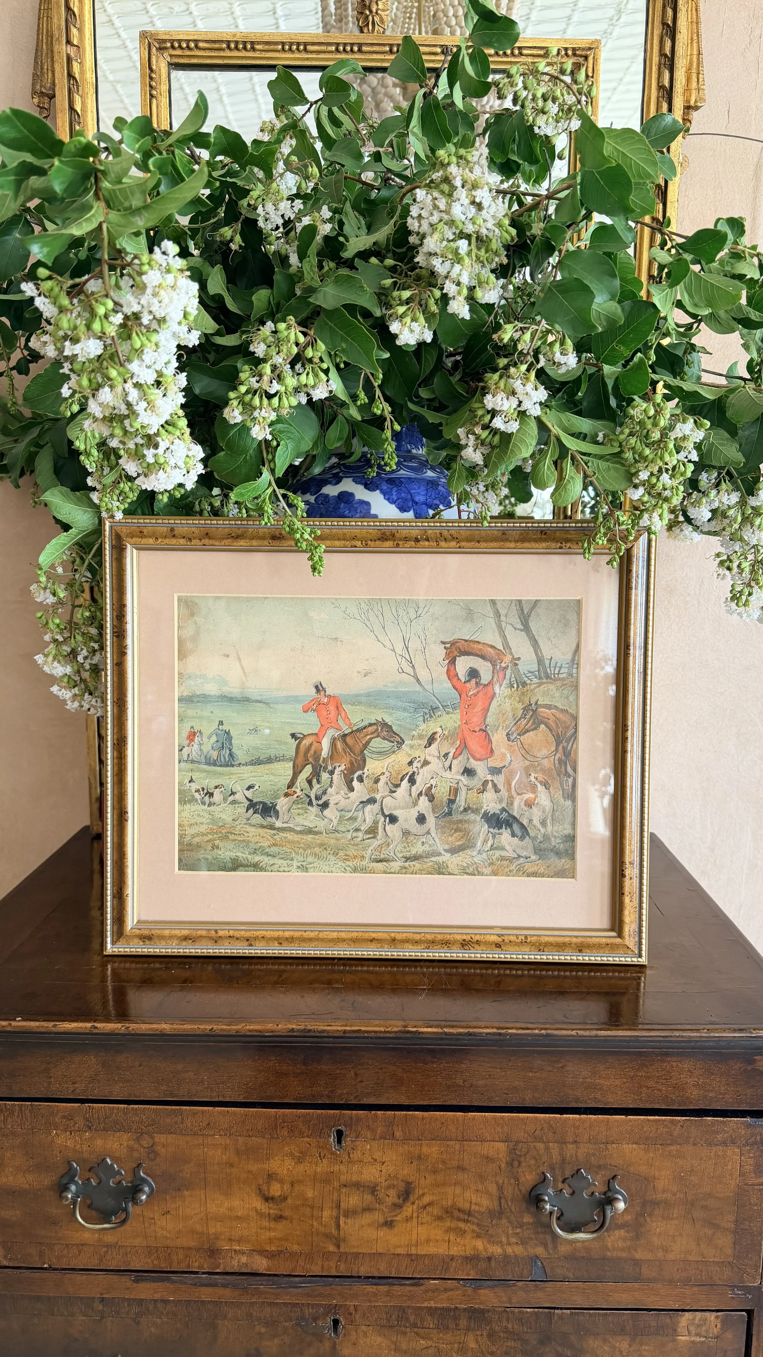 WATERCOLOR OF AN ENGLISH HUNT