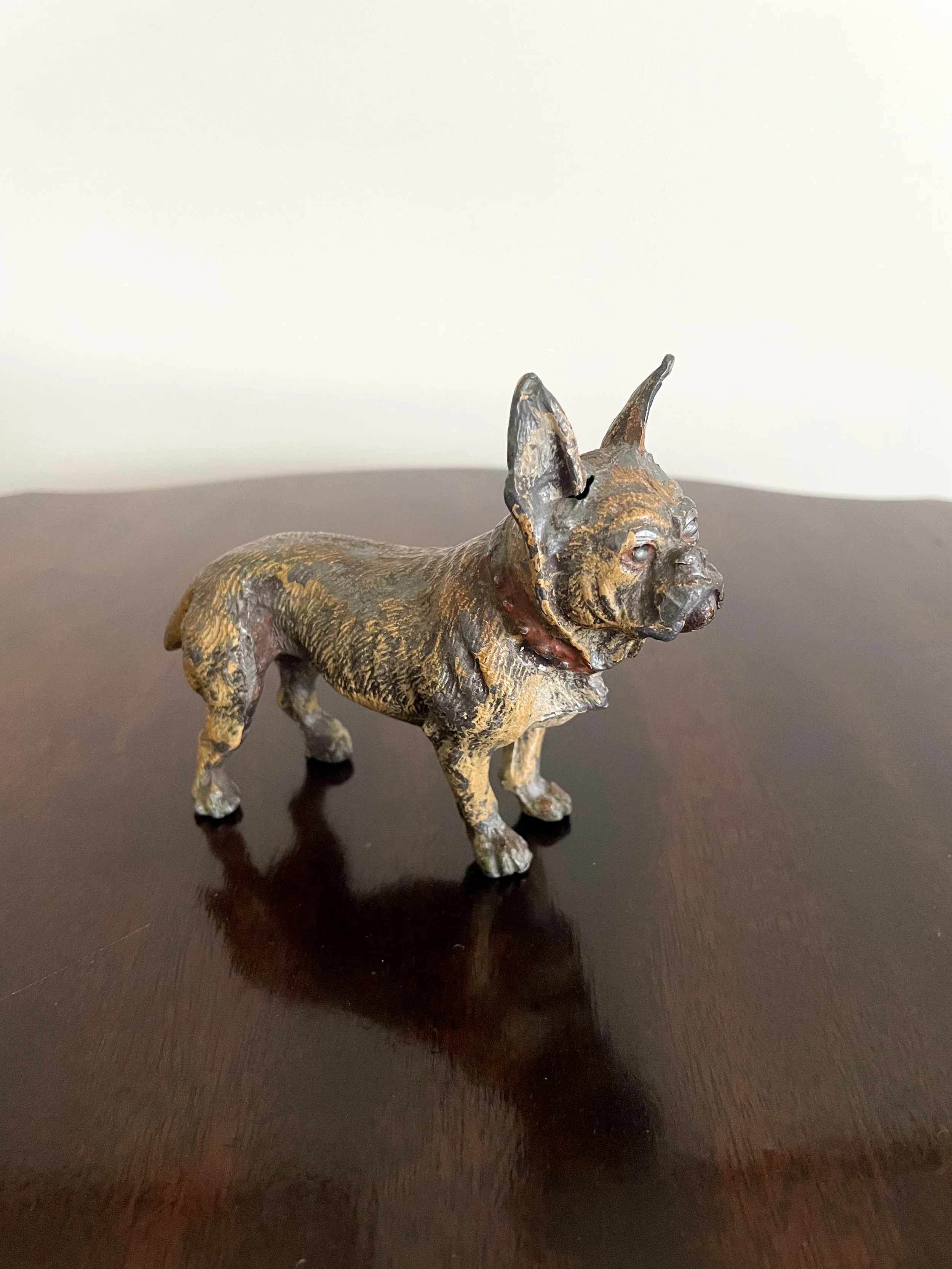 ANTIQUE AUSTRIAN COLD PAINTED FRENCH BULLDOG