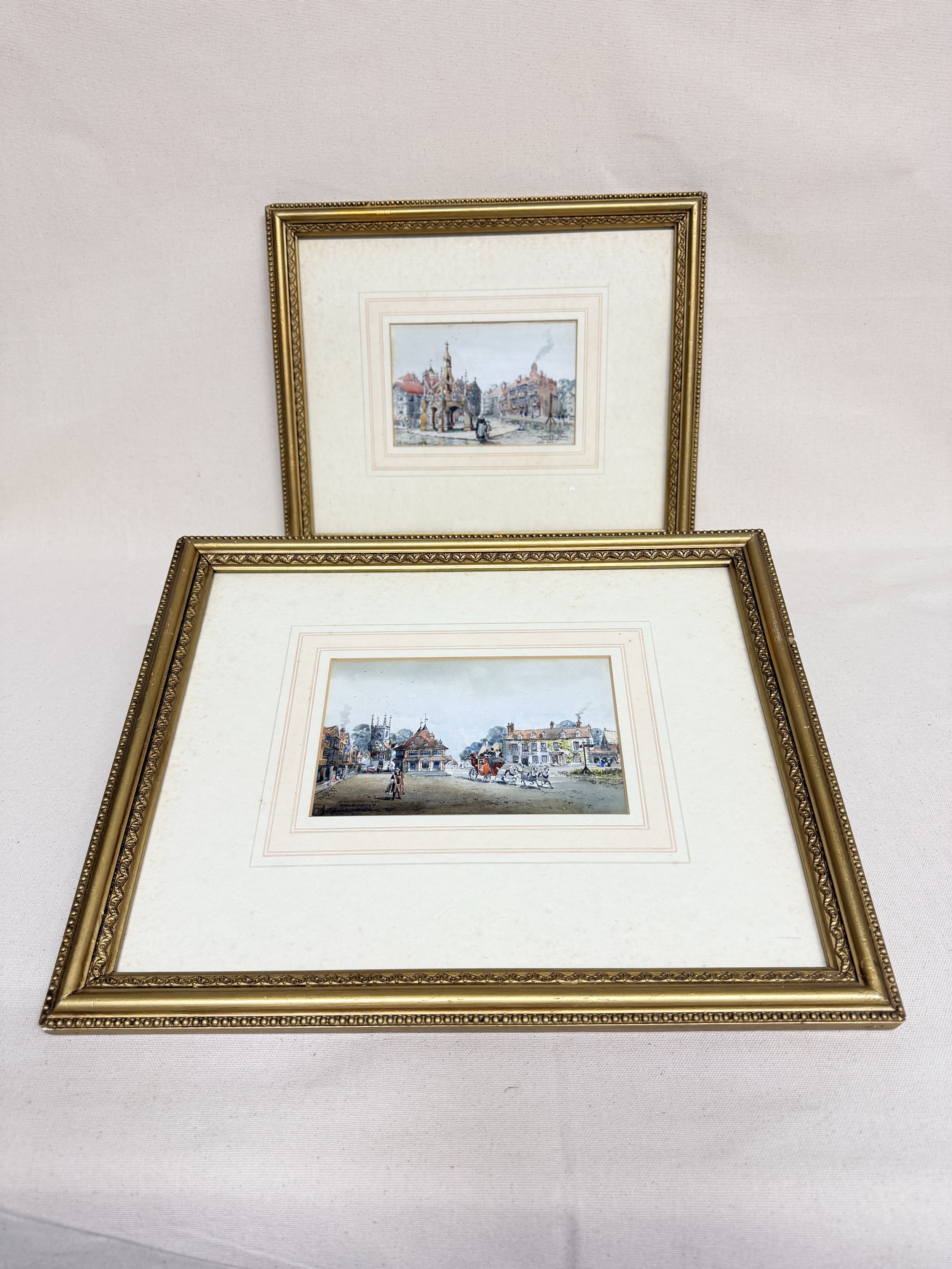 PAIR OF WATERCOLORS