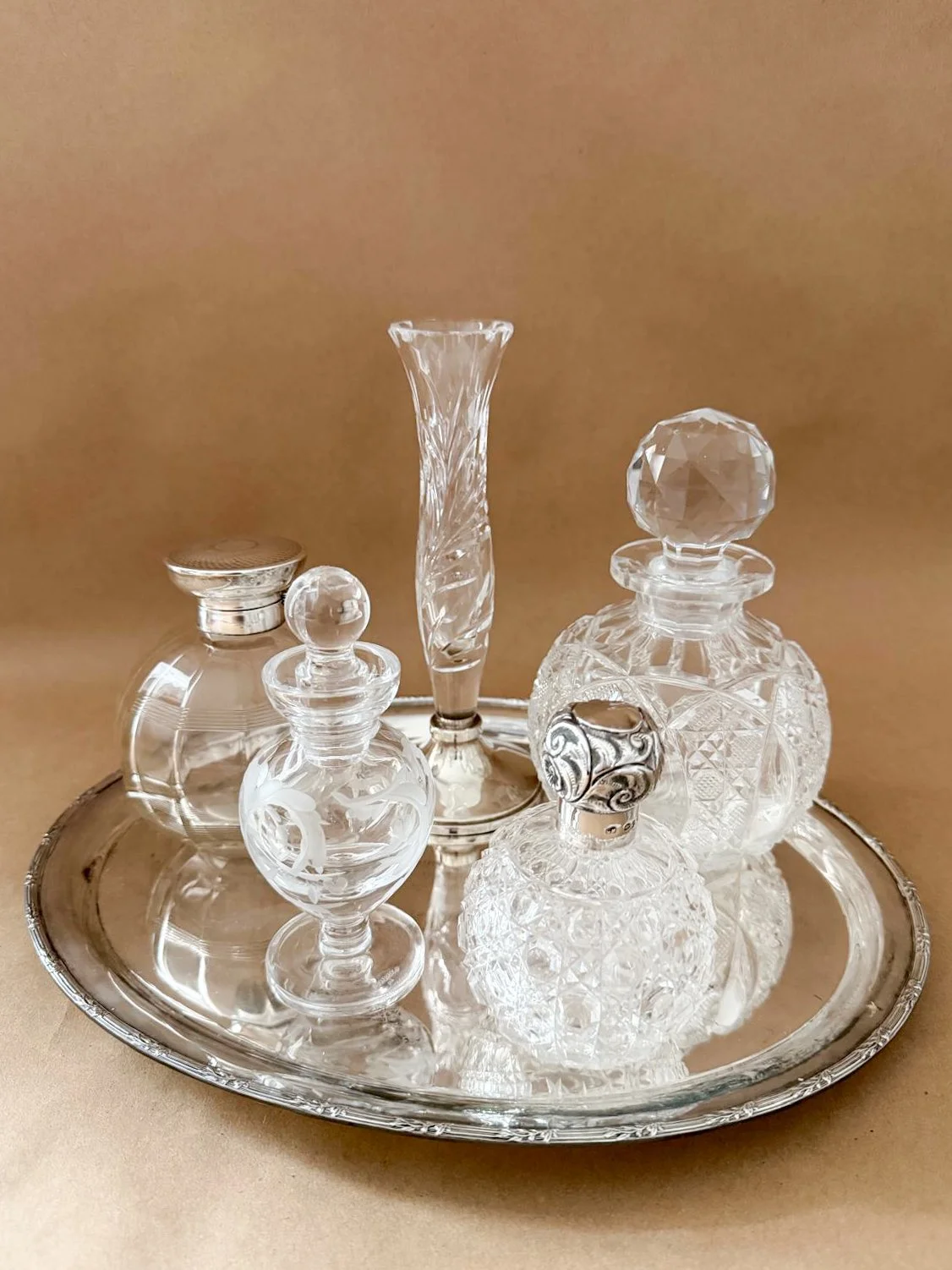 ENGLISH WATERFORD CUT GLASS SCENT BOTTLE