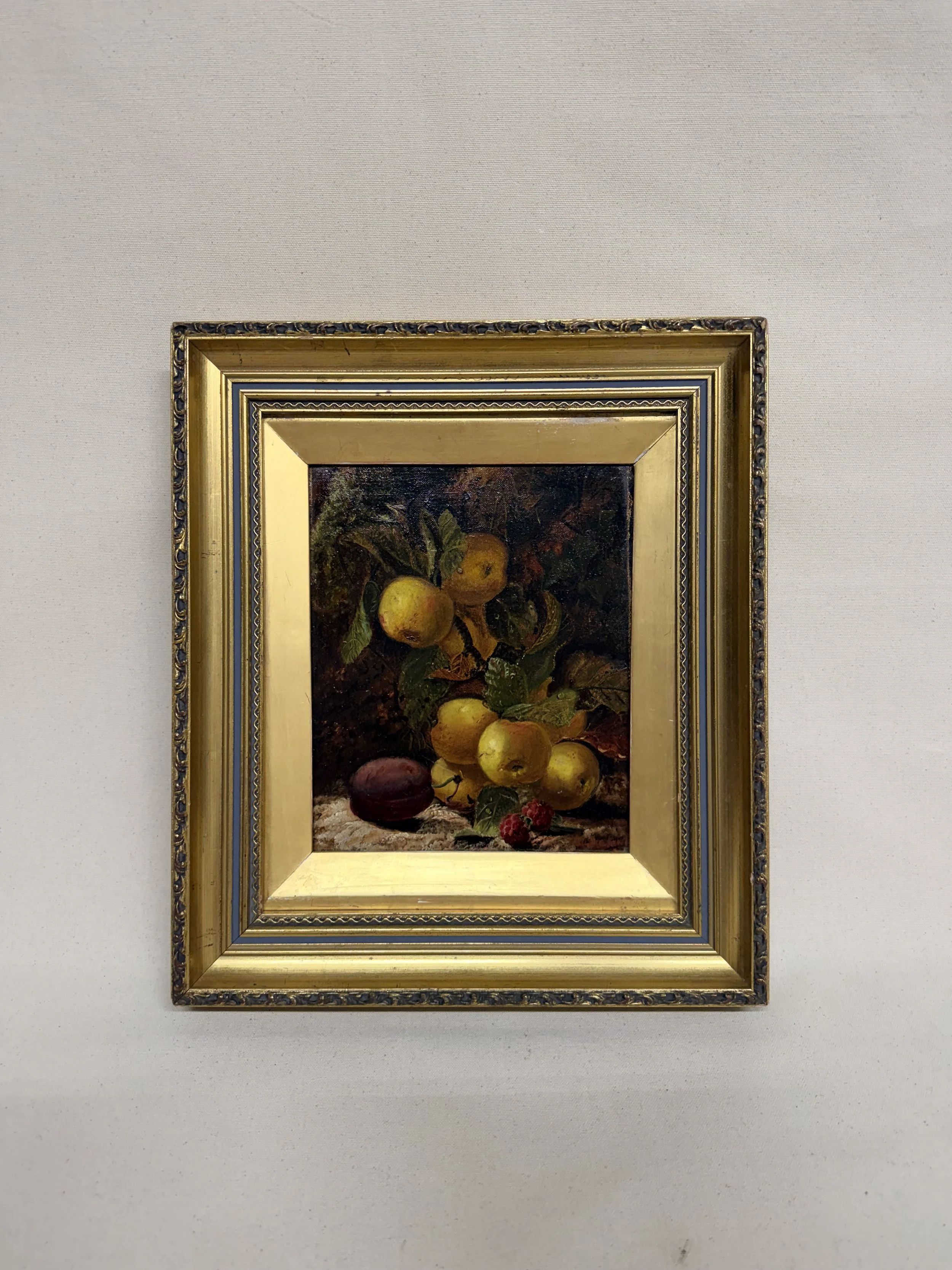 ANTIQUE OIL PAINTING | STILL LIFE OF APPLES