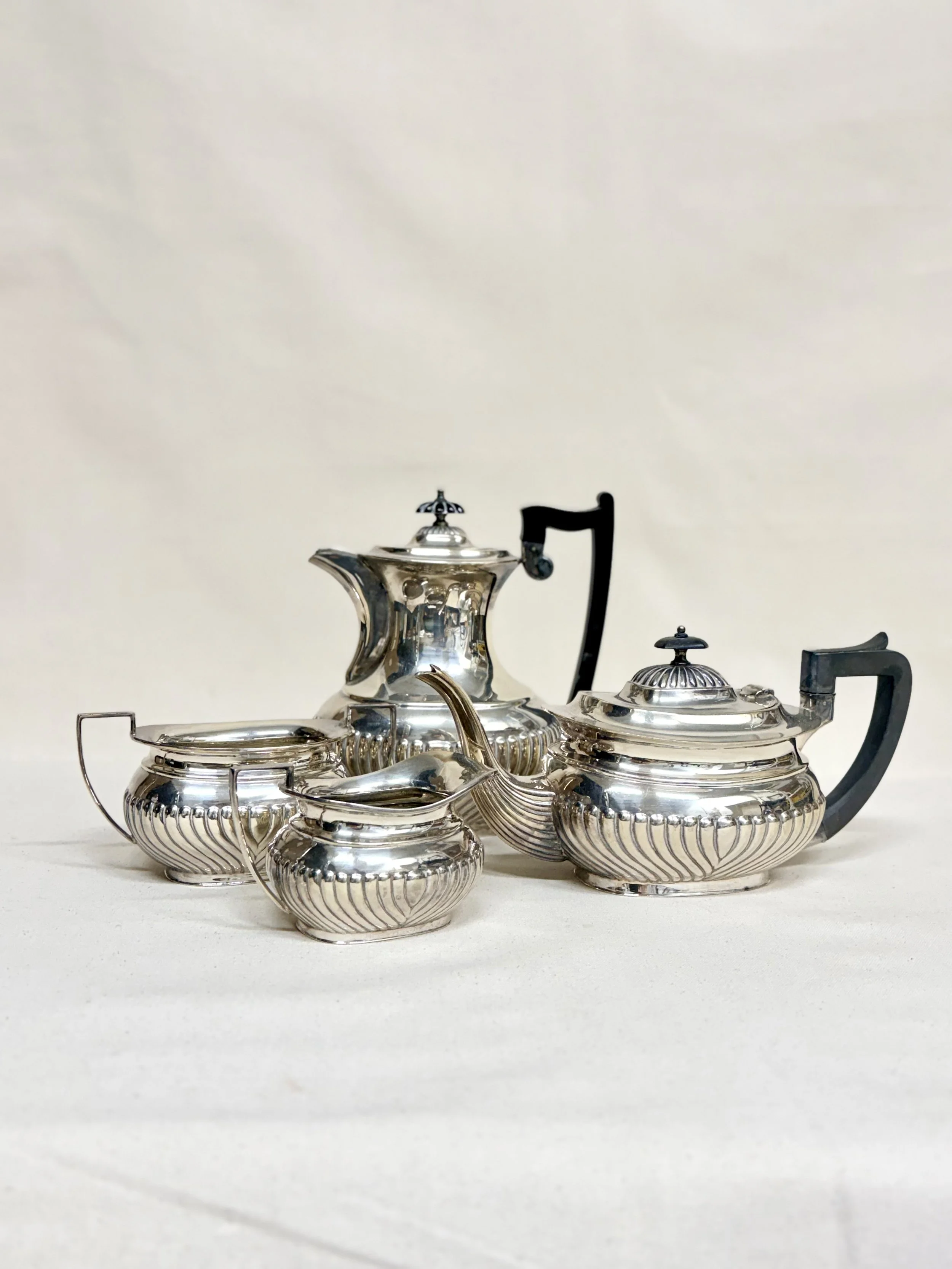 ENGLISH SILVER PLATE 4 PIECE TEA SET