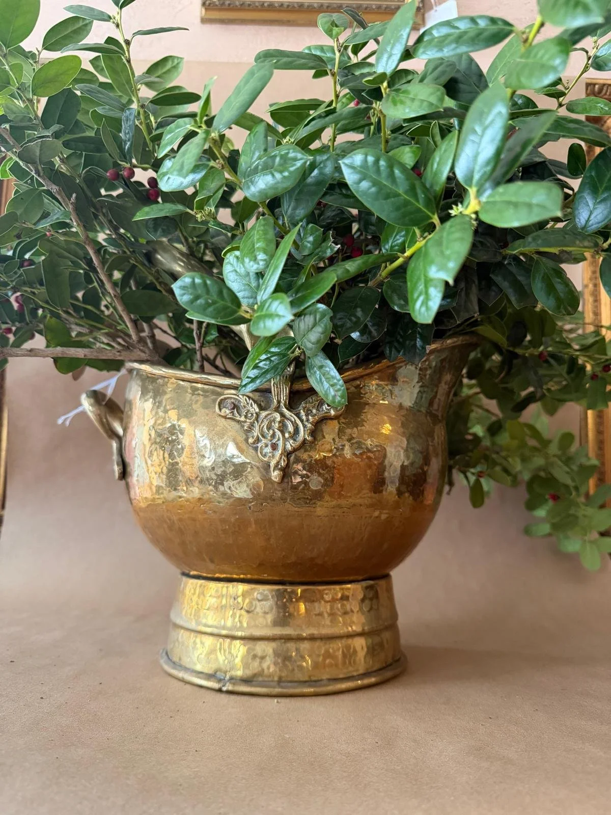 ANTIQUE BRASS COAL SCUTTLE