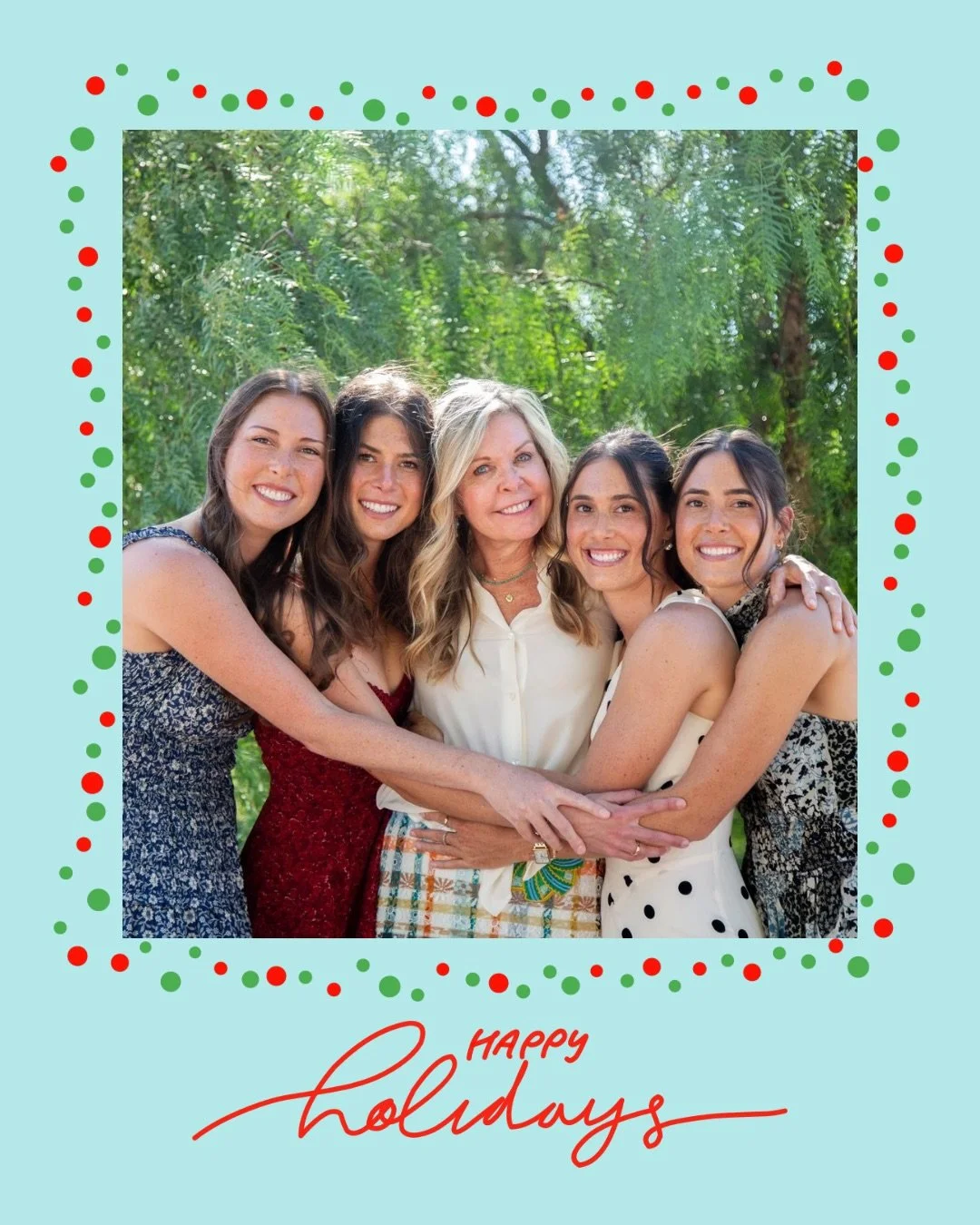 Merry Christmas and Happy Holidays to all! Grateful to have most of my girls home and for my expanding crew!  #fourdaughters #girlmom