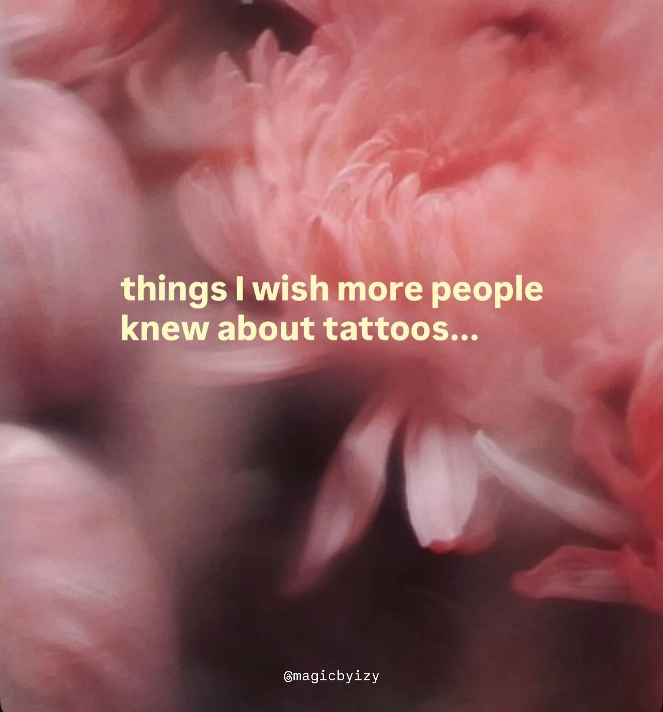 In den letzten 5 Jahren habe ich viel recherchiert, Erfahrung gesammelt, viele Gespr&auml;che mit Kunden &amp; Kundinnen gef&uuml;hrt, mit anderen Artists... und das sind einige Impulse, die ich pers&ouml;nlich wichtig finde. 🌸🌻✨

Wir arbeiten mit 