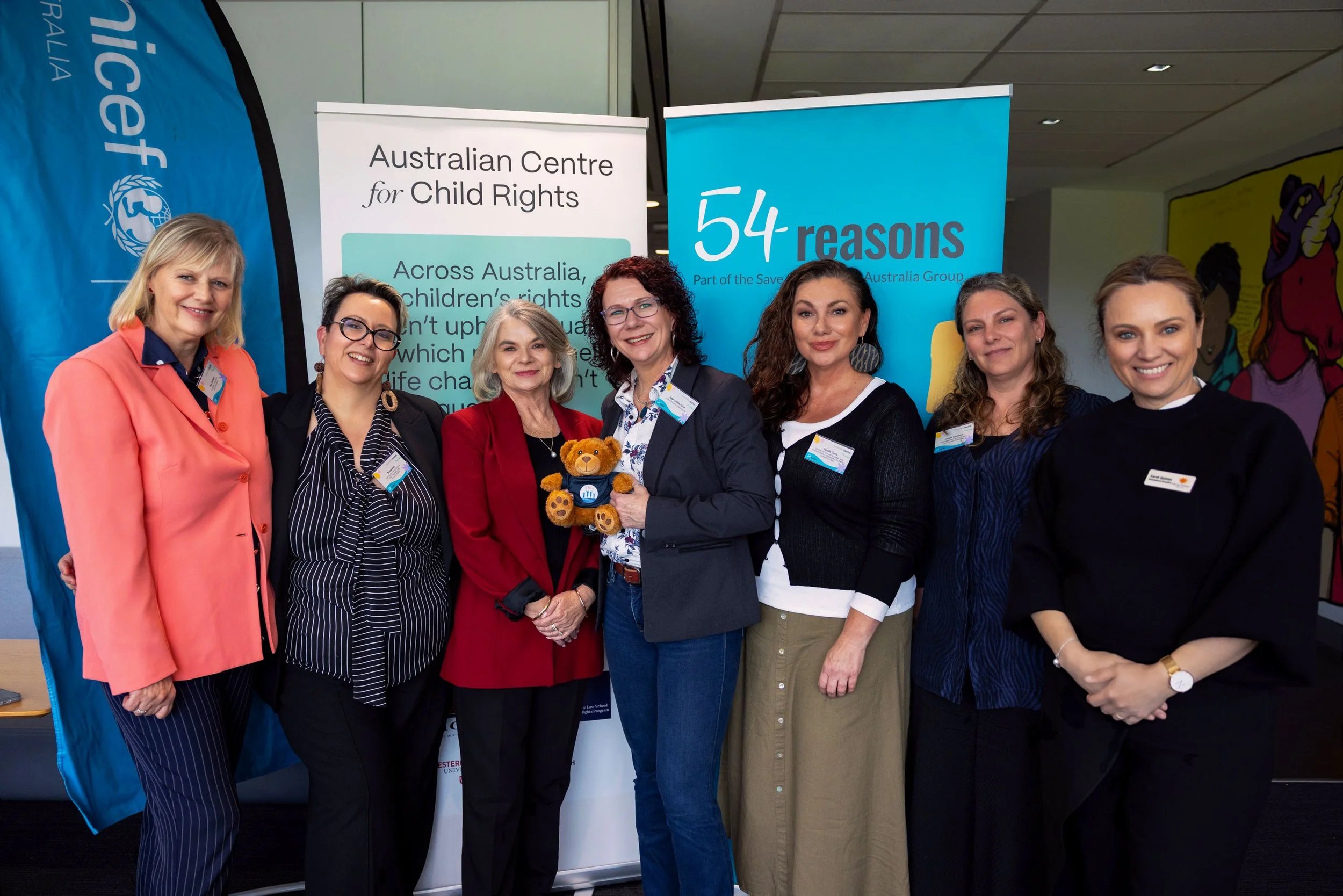 The Commissioners for Children and Young People of Australia with VCI Sarah Quinton. Photo credit: Jade Florence.