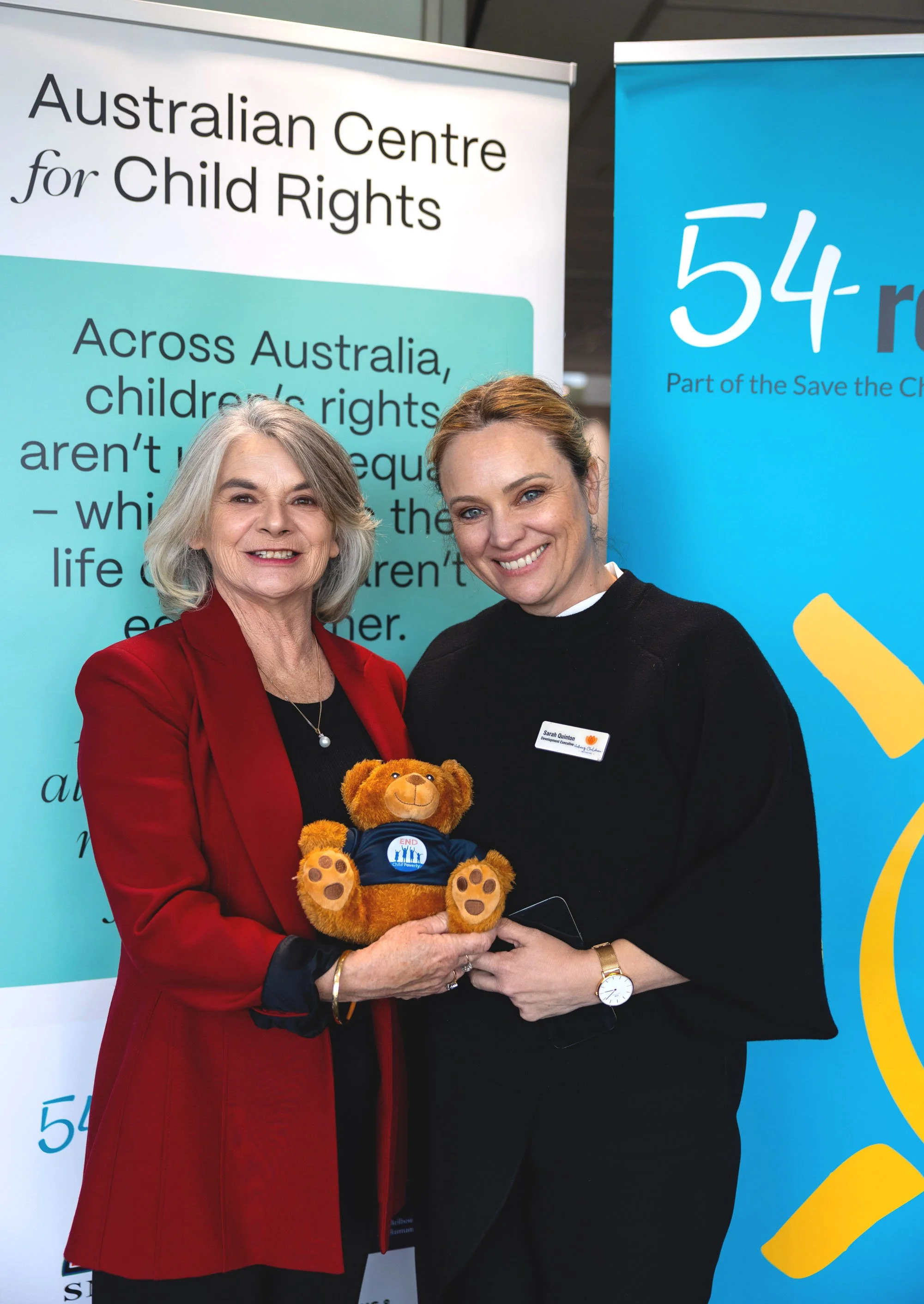The Commissioners for Children and Young People WA Jacqueline McGowan-Jones with VCI Sarah Quinton. Photo credit: Jade Florence.