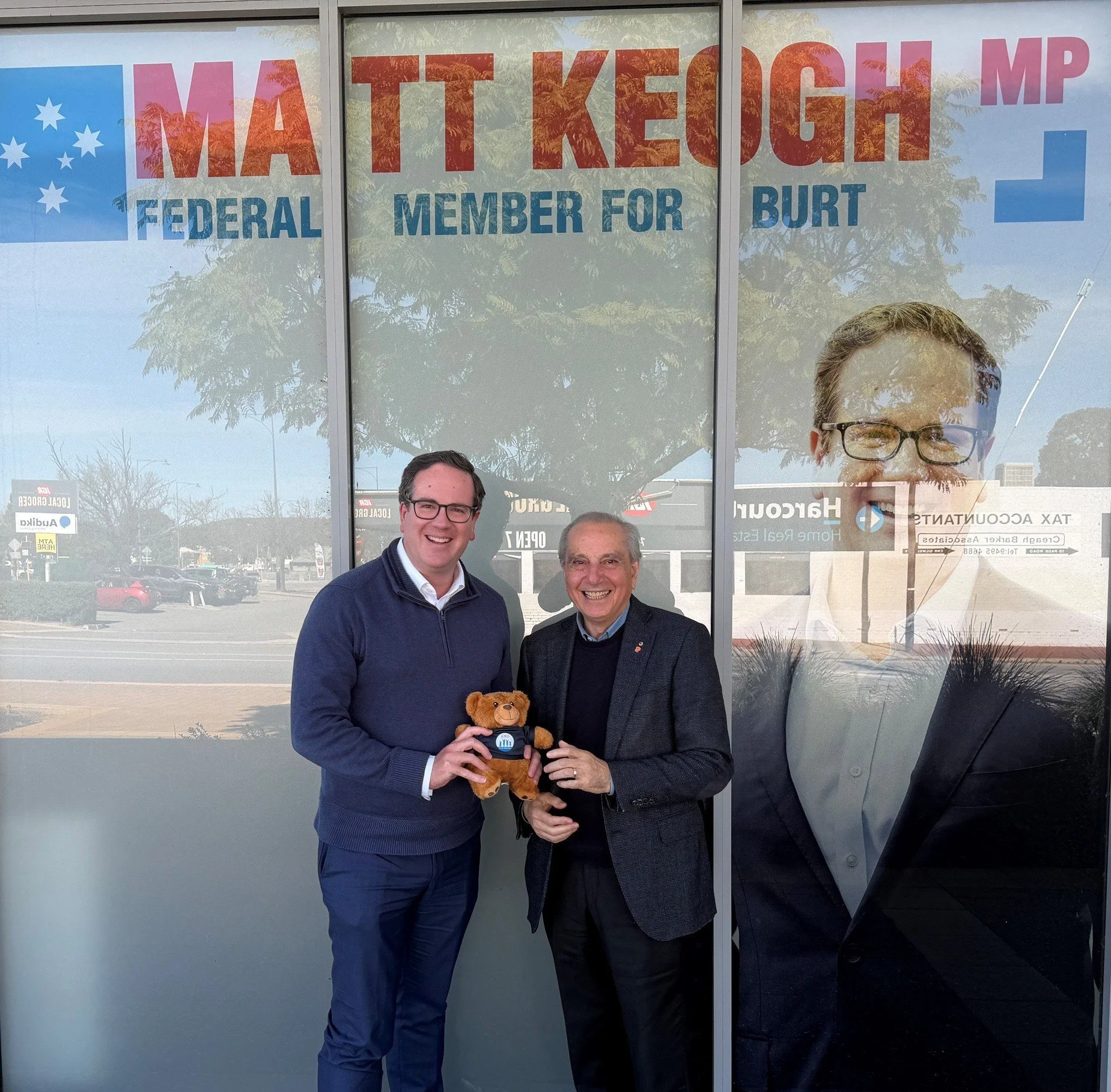 Matt Keogh MP with Director Centrecare Inc. Tony Pietropiccolo