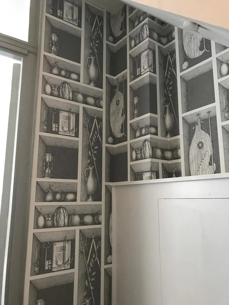 Black and White Kitchen Utensil Wallpaper