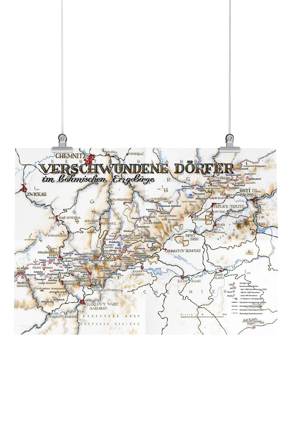 Verschwundene Dörfer im böhmischen Erzgebirge (Fotoposter)