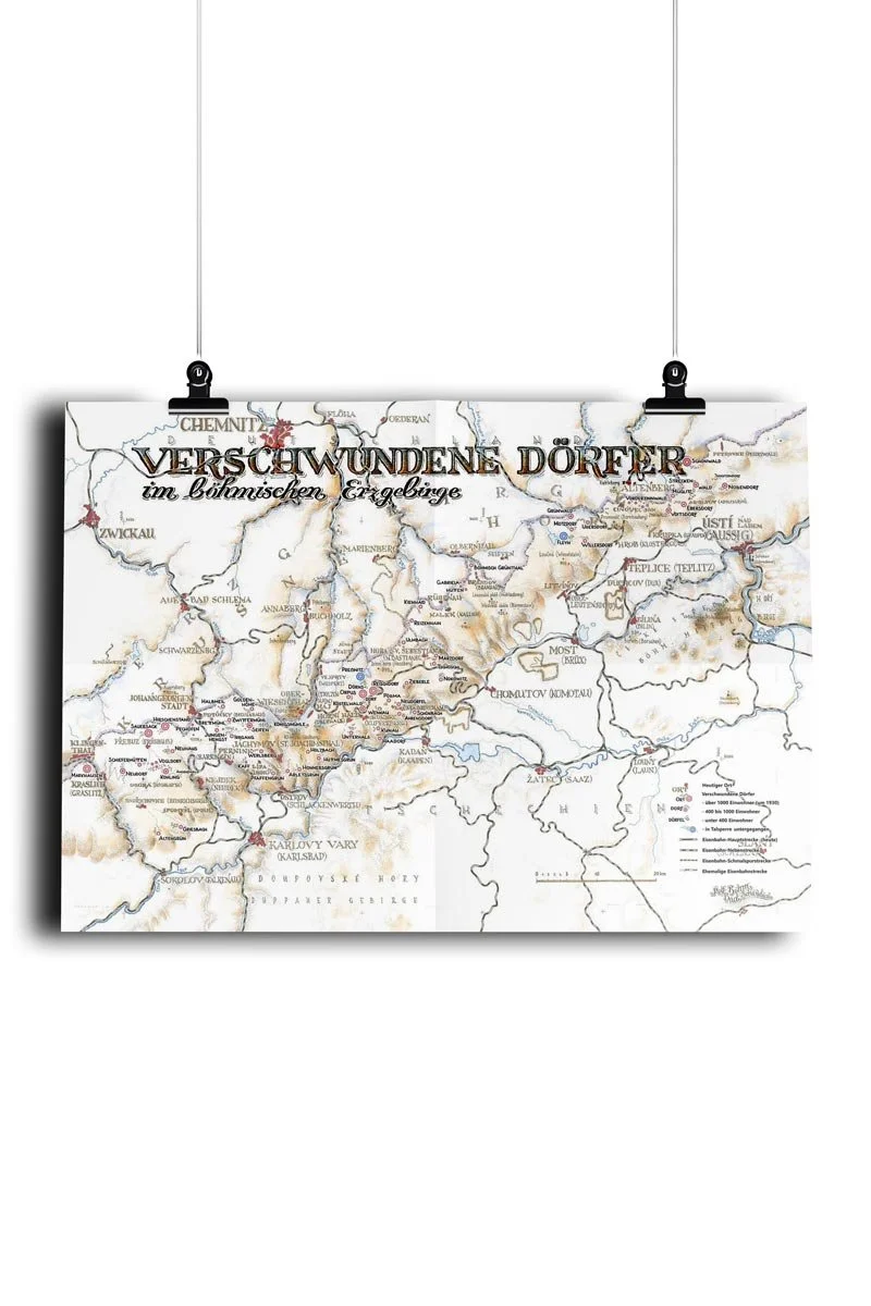 Verschwundene Dörfer im böhmischen Erzgebirge (Fotoposter)