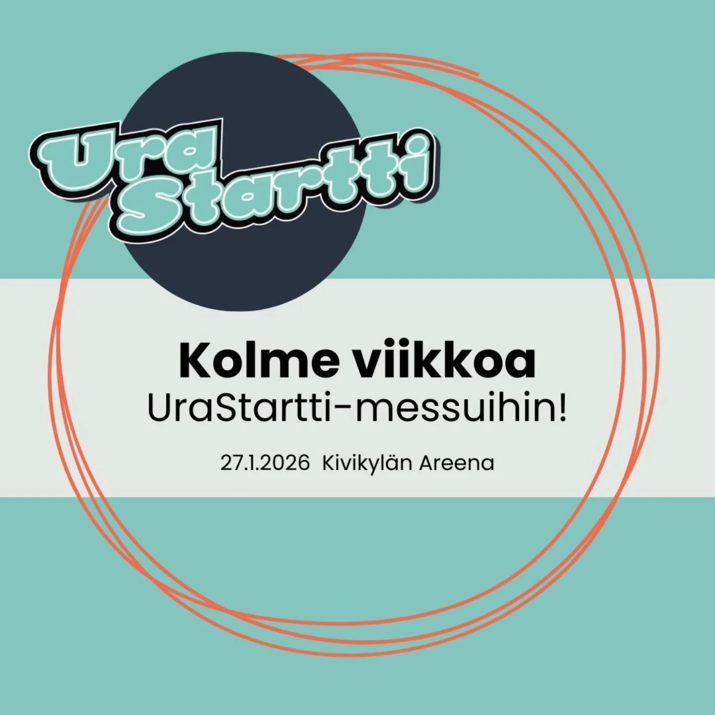 Tasan kolme viikkoa messuihin!

N&auml;it&auml; ei kannata missata. Olet sitten alanvaihtaja, kes&auml;ty&ouml;nhakija tai muuten vaan kiinnostunut aiheesta.

N&auml;hd&auml;&auml;n kivikyl&auml; areenalla 27.1.2026!
#urastartti