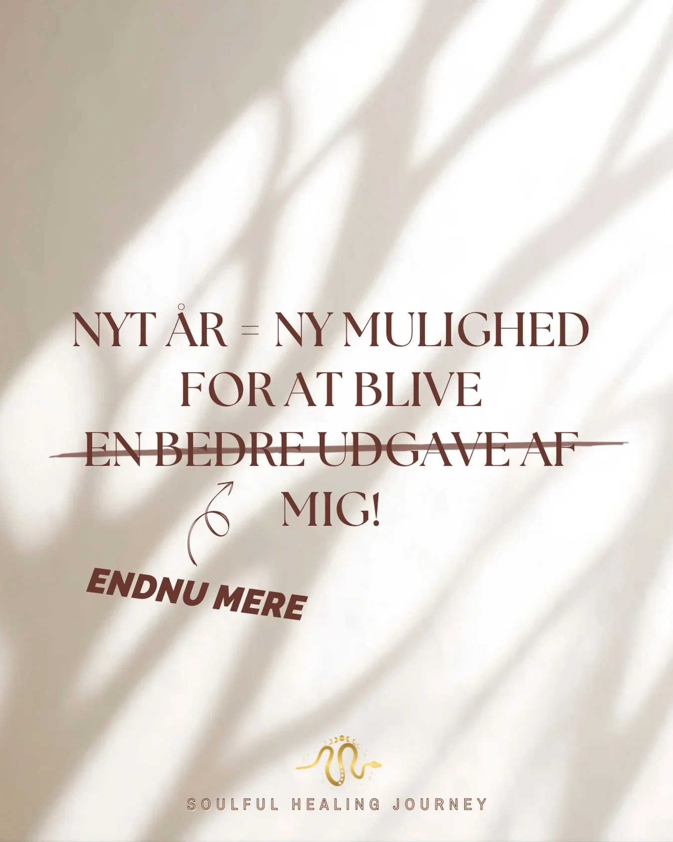 Nyt &aring;r = ny mulighed for at blive endnu mere mig. 

En, efter min mening, langt mere v&aelig;rdifuld og n&aelig;rende intention for det nye &aring;r end den klassiske intention om at skulle forbedre sig selv p&aring; den ene eller den anden m&a