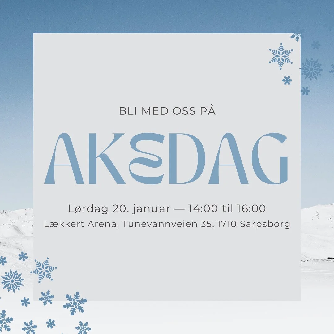 BLI MED P&Aring; FRIK AKEDAG!!💥😮&zwj;💨 Vi utnytter sn&oslash;en f&oslash;r regnet kommer og drar for &aring; ake i morgen l&oslash;rdag 20. januar p&aring; L&aelig;kkert Arena (fotballbanen ved Tunevannet)🤩 Det blir ikke servert noe mat, men det 